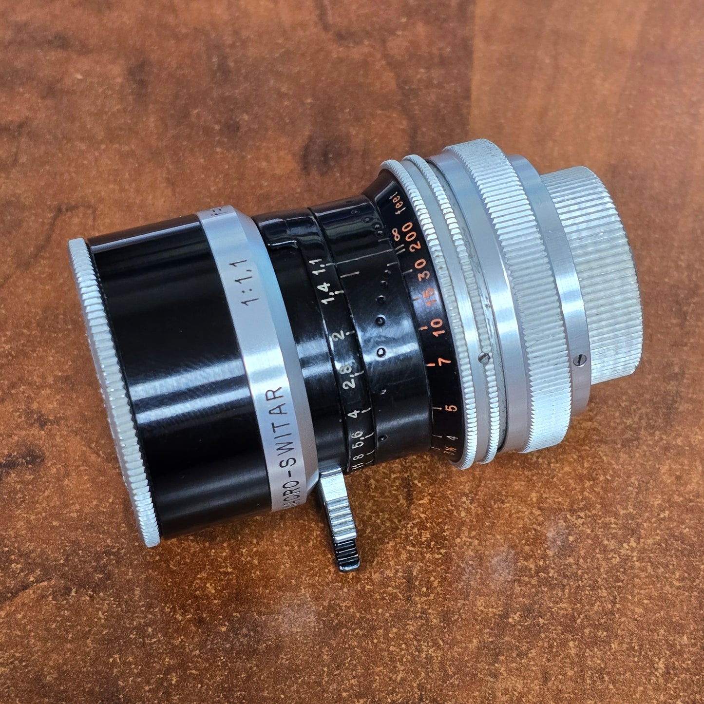 Switar 26mm Macro Preset f/1.1 H16 RX C-Mount Lens S# 1095401