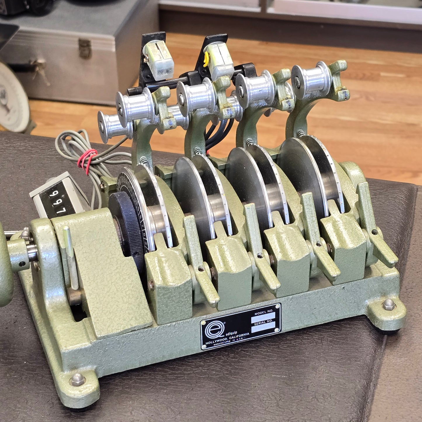 Ediquip 16mm 4 Gang Synchronizer with Counter Model no. 1034 S# 01375