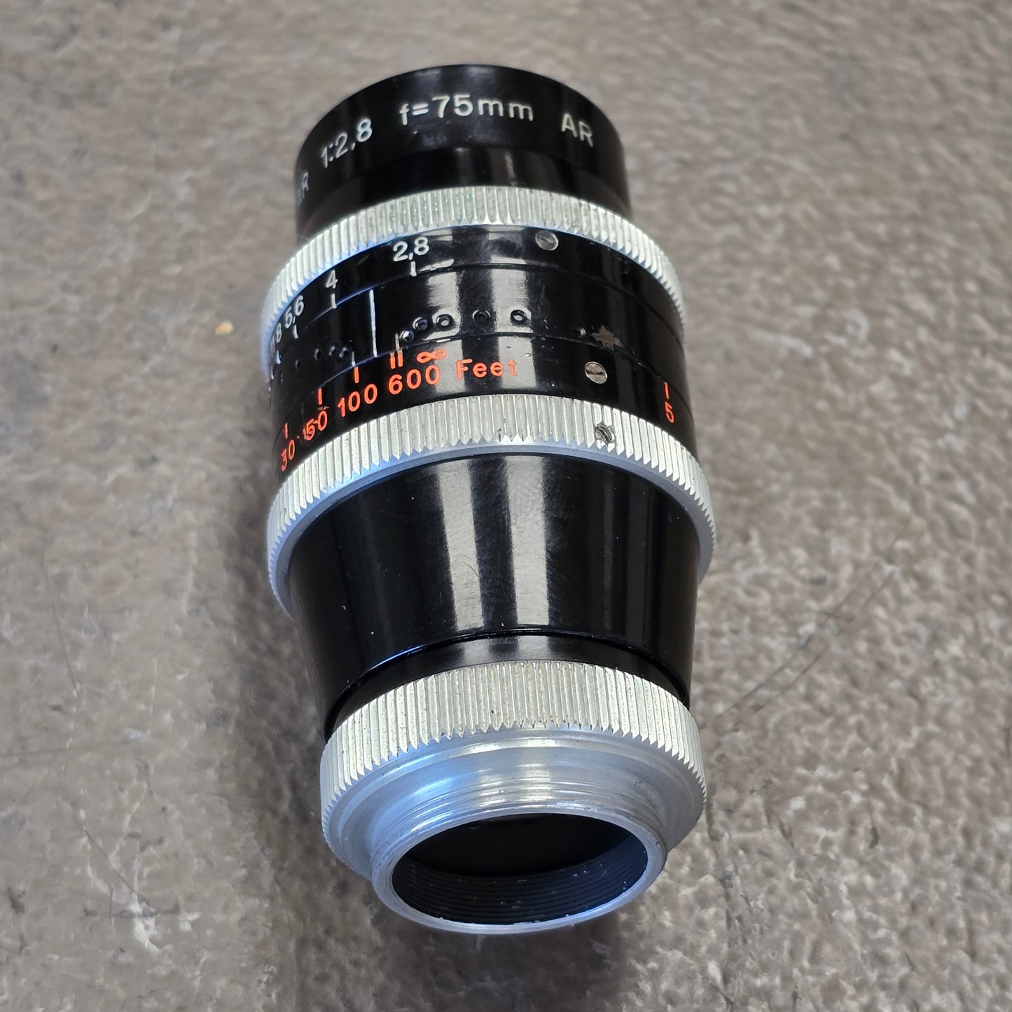 YVAR 75mm f2.8 AR C-Mount Lens S# 111898
