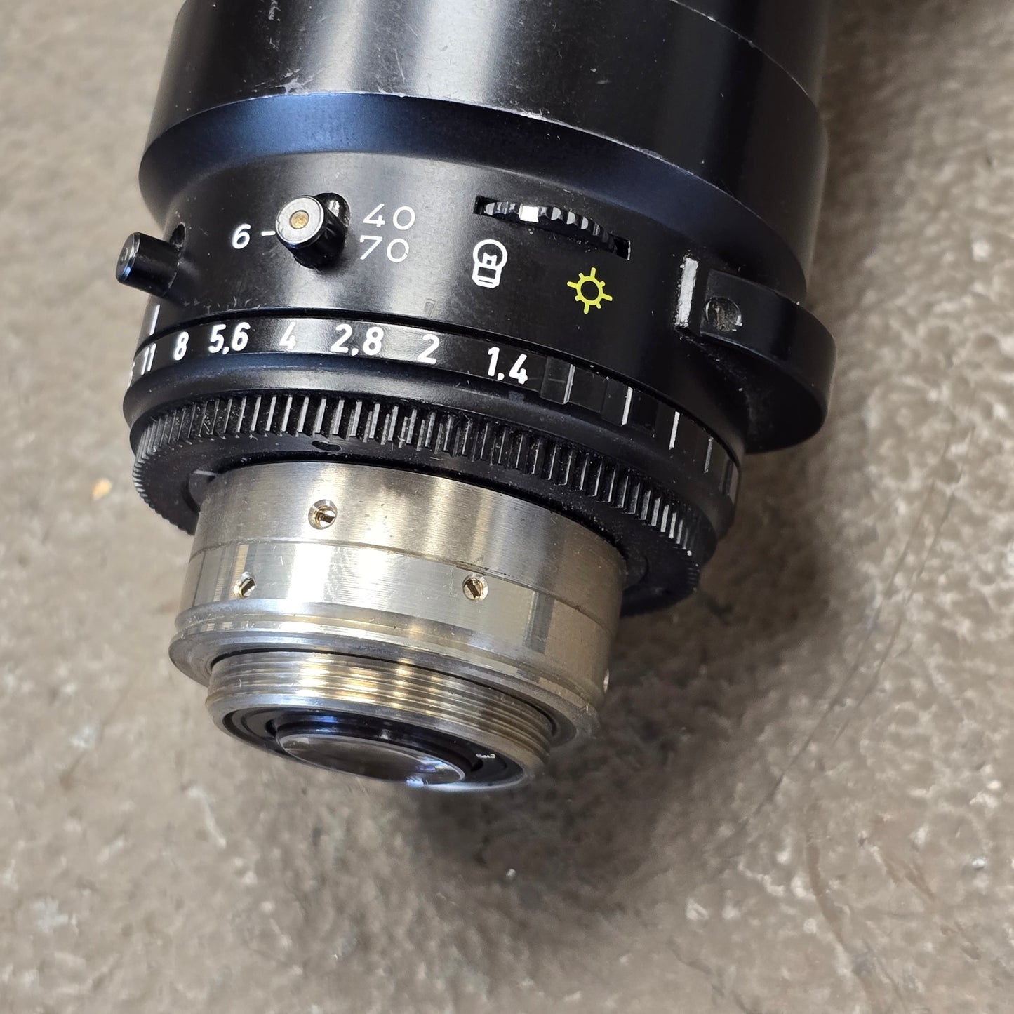 Beaulieu-Optivaron Schneider-Kreuznach 6-70mm f1.4 Macro C-Mount zoom lens for Super 8mm Cameras S# 12870164
