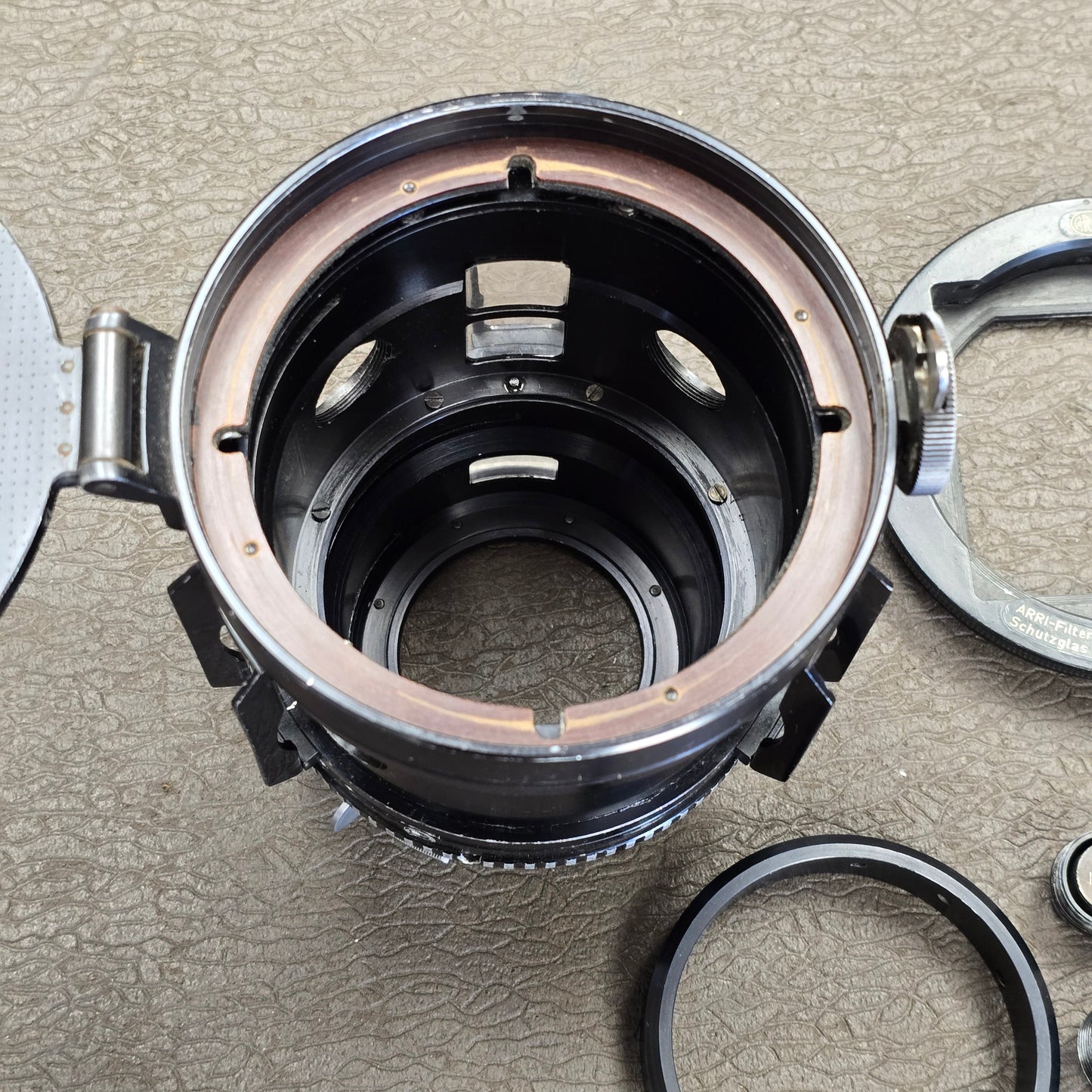 Arriflex 16BL Blimp Housing for Zeiss 10-100mm Lens with Lens Collar