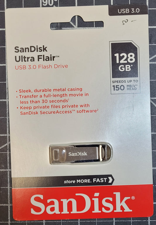 Sandisk 128GB USB 3.0 Flash Drive Ultra Flair
