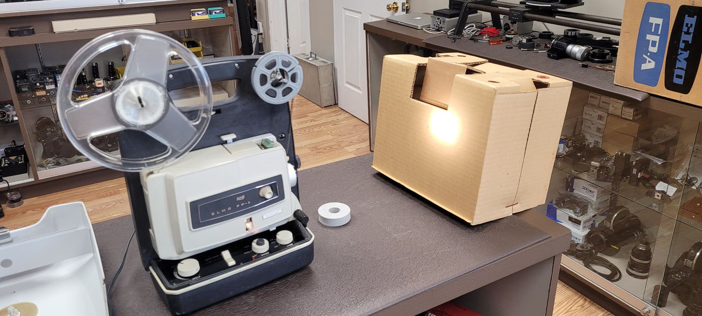Elmo FP-A DUal 8mm Film Projector with Case
