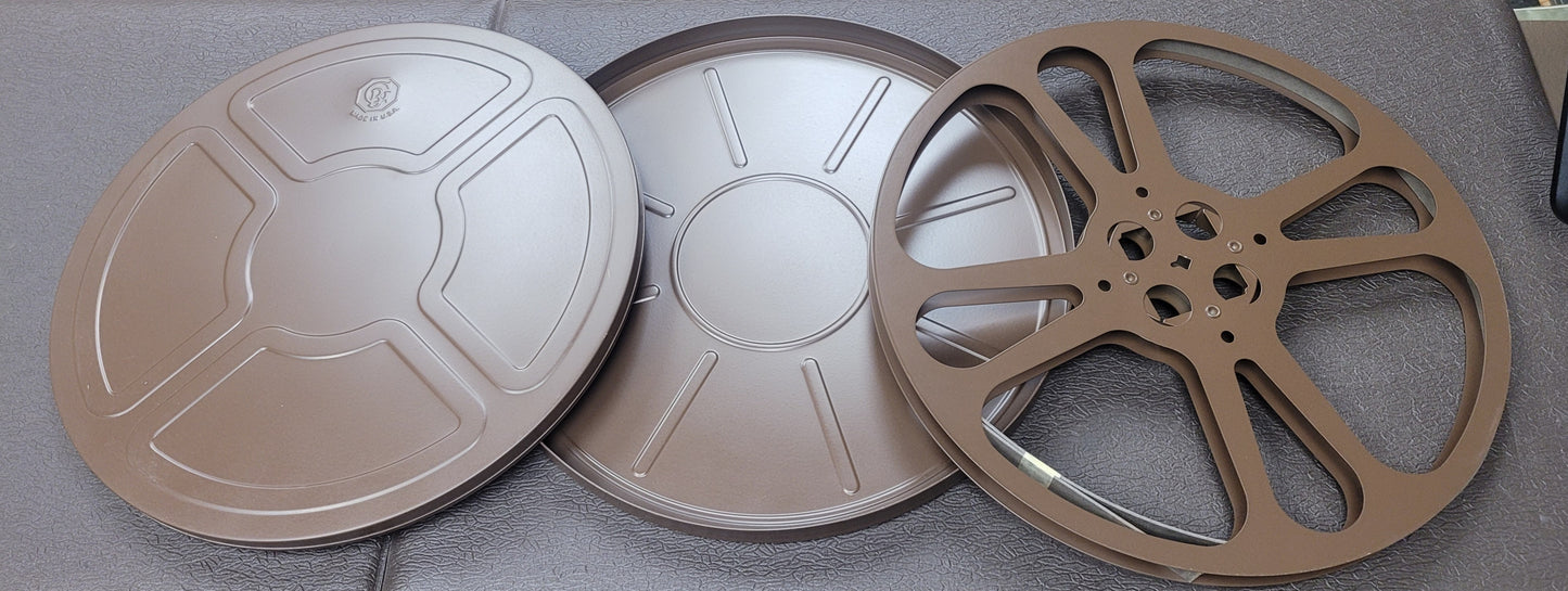 Goldberg Brown 16mm 2000' Metal Storage Can & film Reel