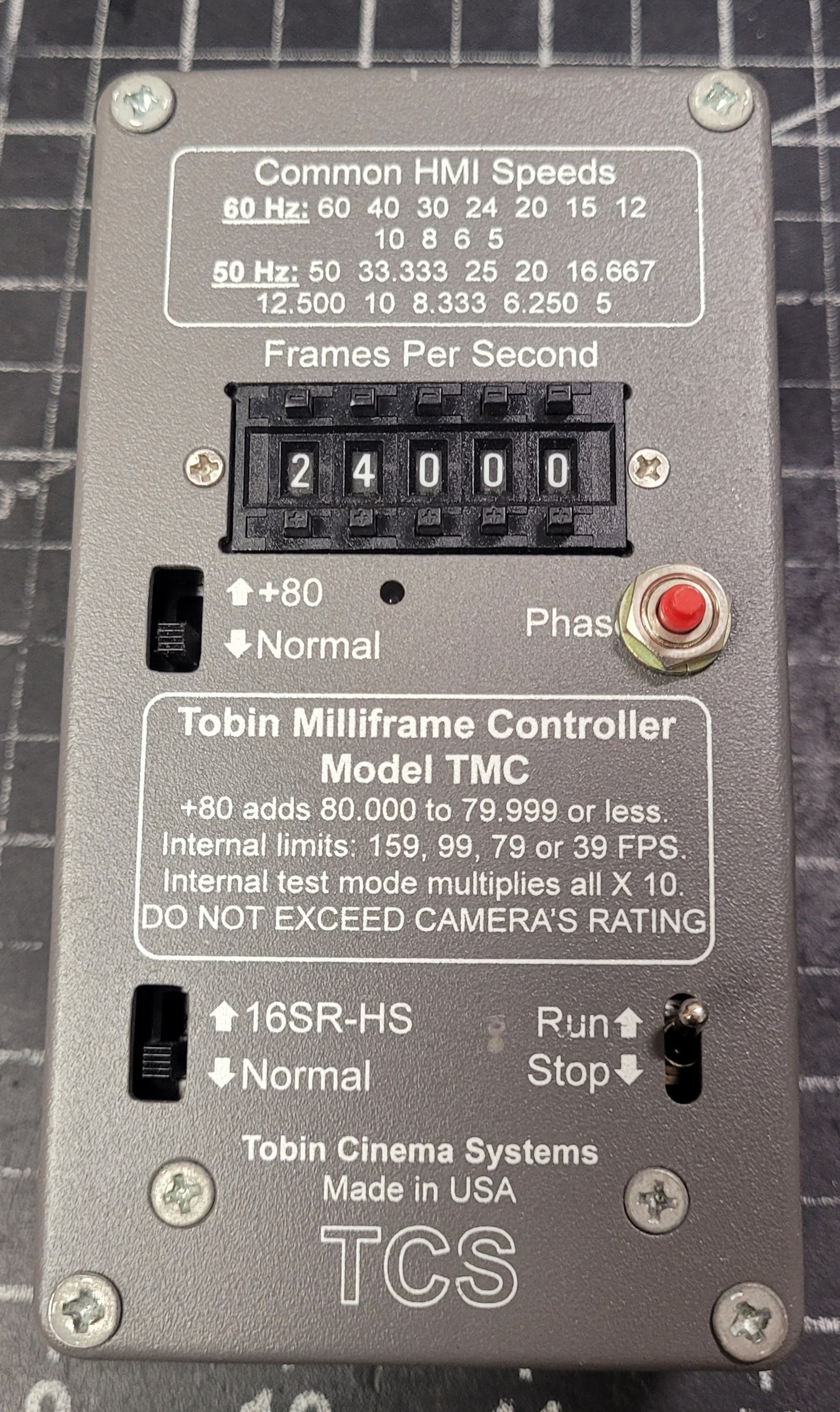 Tobin Cinema Systems (TCS) Tobin Milliframe Controller (TMC)