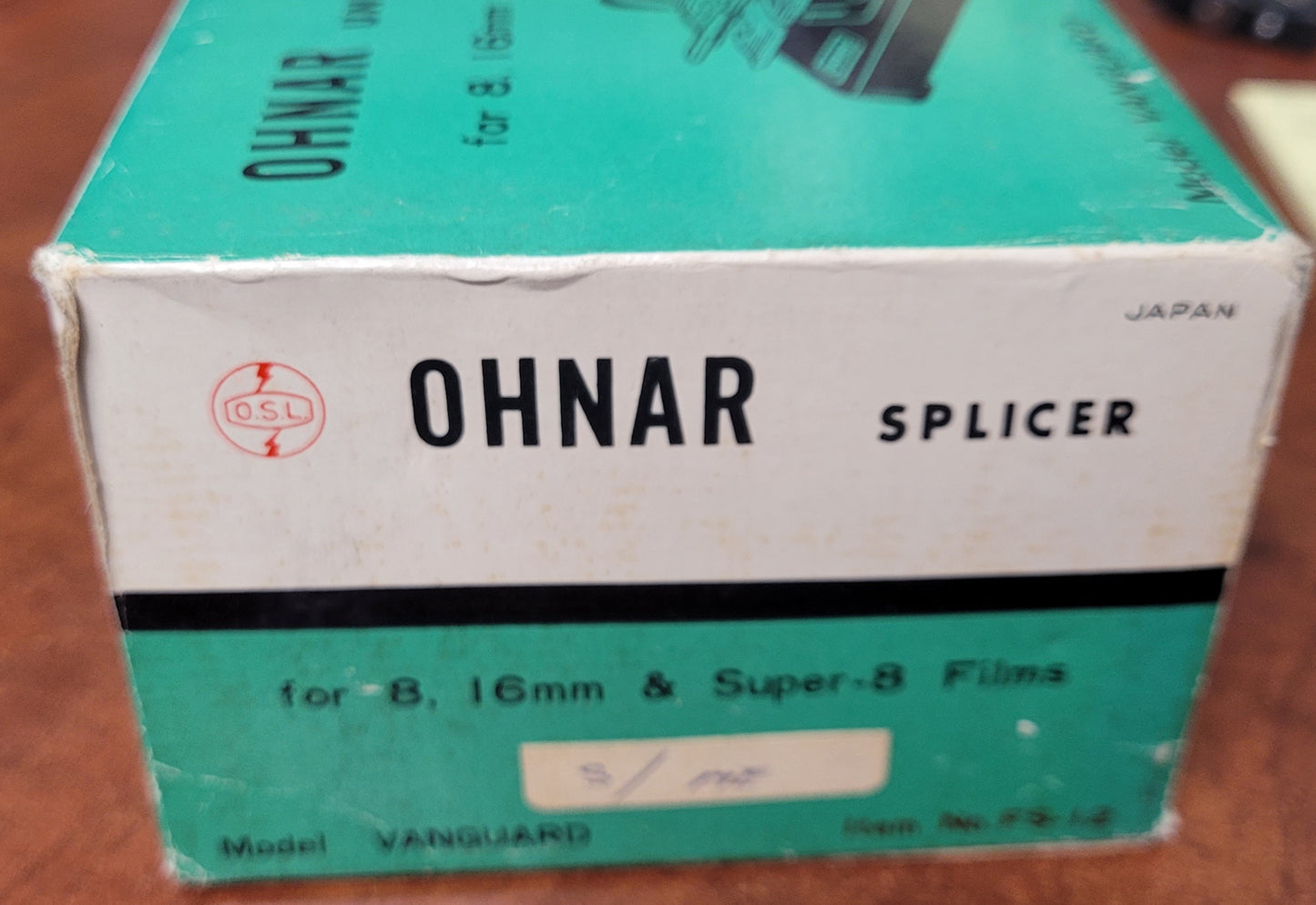 Ohnar Universal Film Splicer Model Vanguard Item FS-12 for 8mm 16mm S8mm