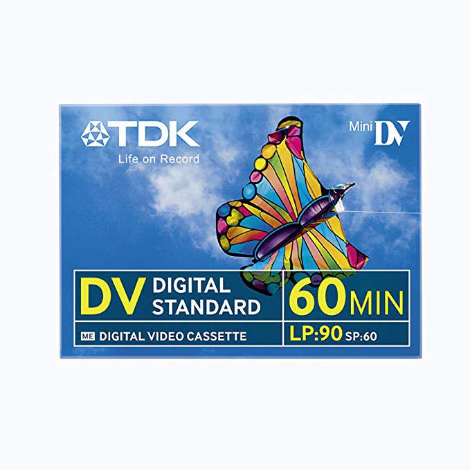 TDK DVM60 60 Minute LP:90 Blank Tape Cassette for Mini DV