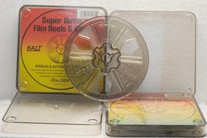 Kalt Super 8mm 200 foot Film Reels & Cans 3 pack