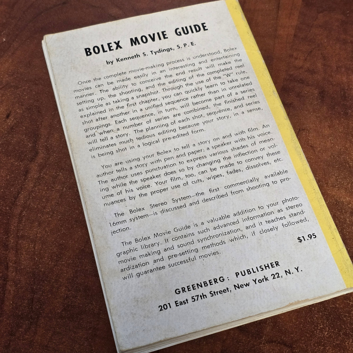 Bolex Movie Guide with Stereo & Color Section by Kenneth Tydings