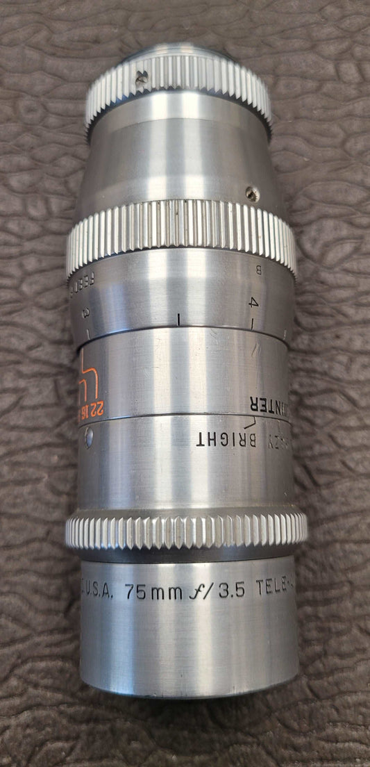 Bausch & Lomb 75mm f3.5 Tele Animar Balcote C Mount lens