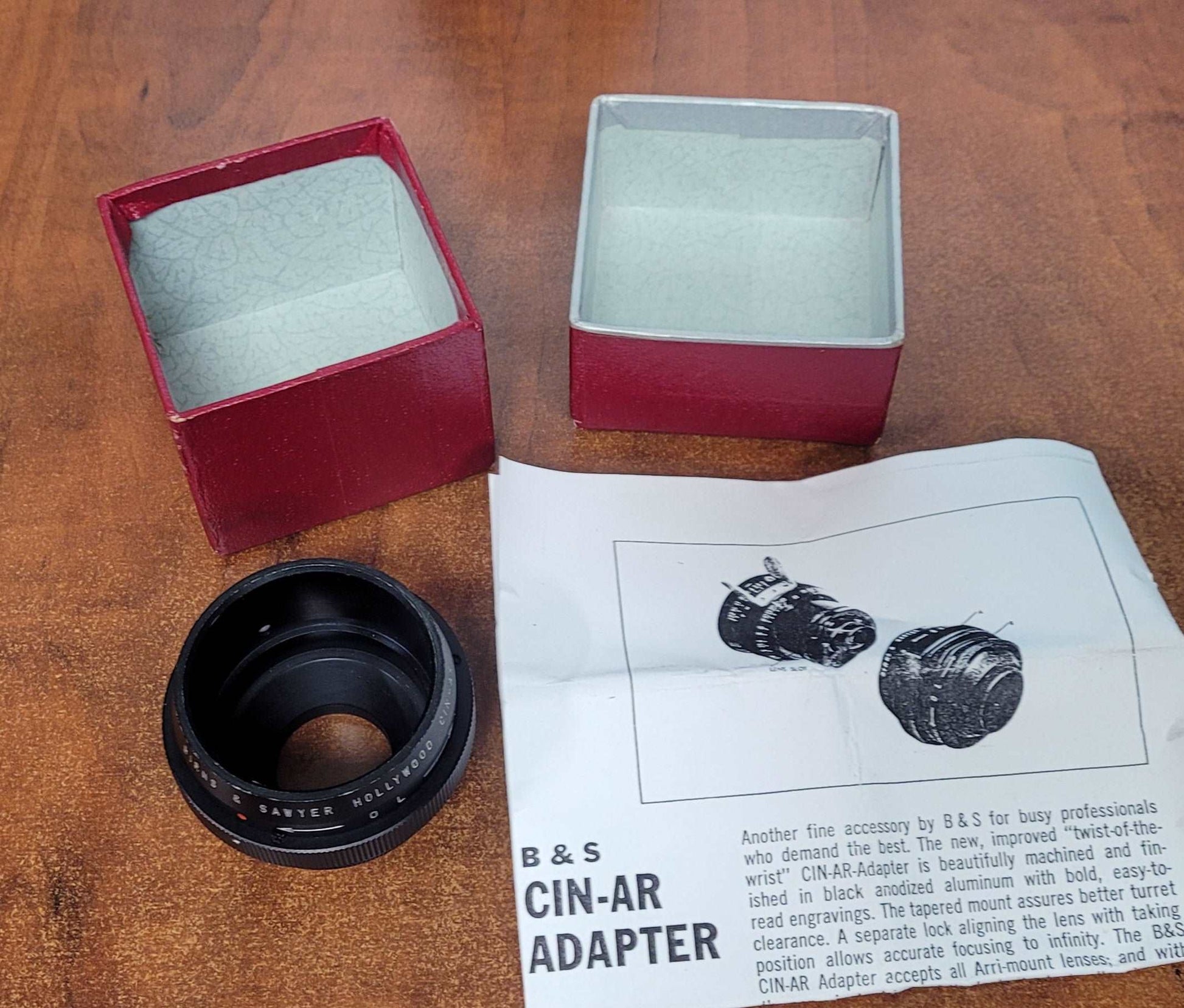 Birns & Sawyer Hollywood CIN-AR Arri Standard to C Mount Lens adapter