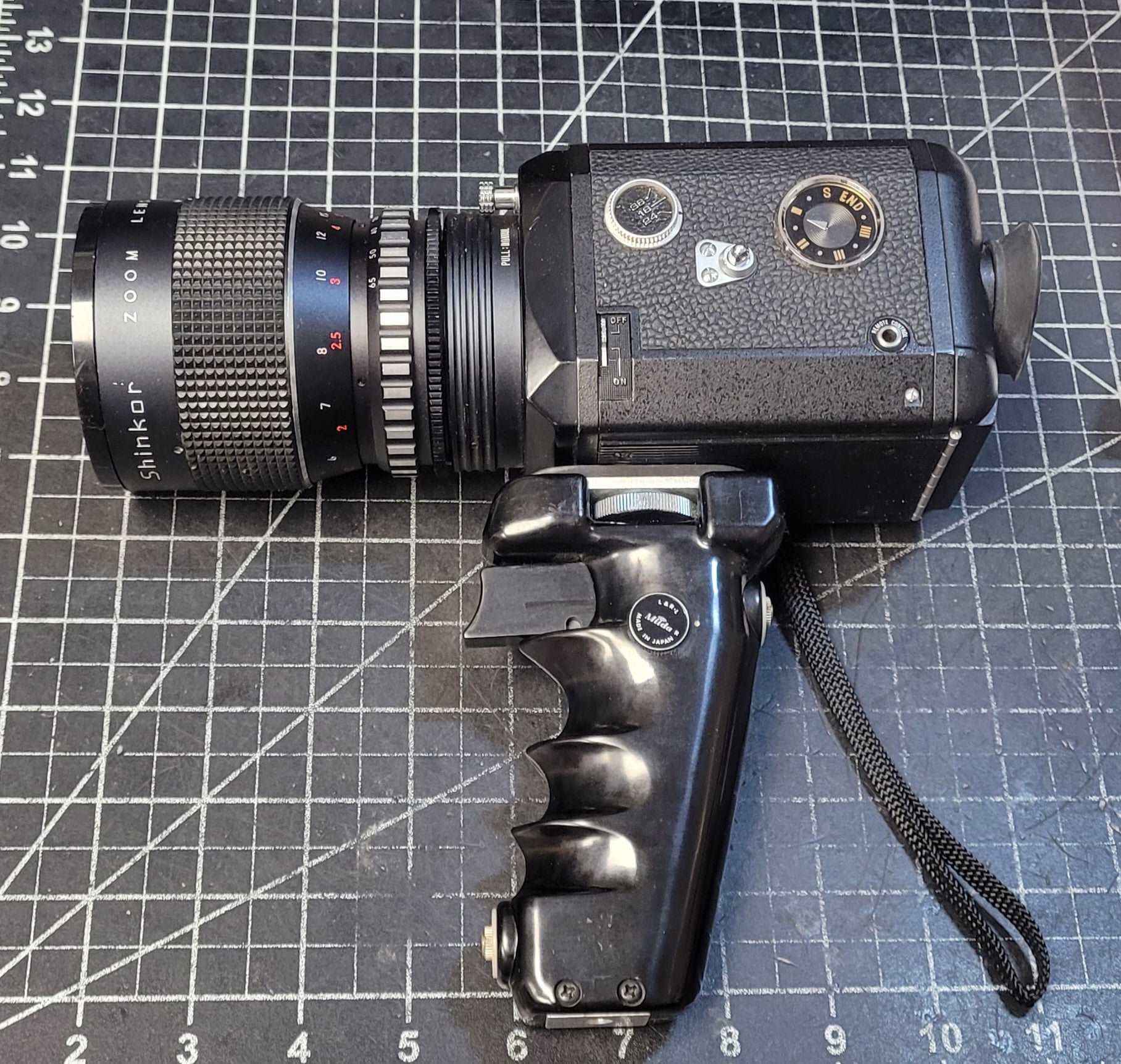 3M Synchro Zoom Super 8mm Camera with Shinkor 6.5-65mm zoom lens