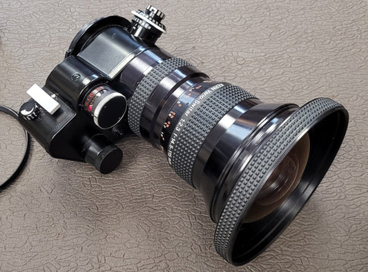 Kern Vario-Switar 115PTL 14.5-115mm f2.3 Super 16 Multicoated Macro Zoom lens Bolex Bayonet Mount S# 1120596 with Bolex 7.5mm Wide Angle Aspheron S# 51165
