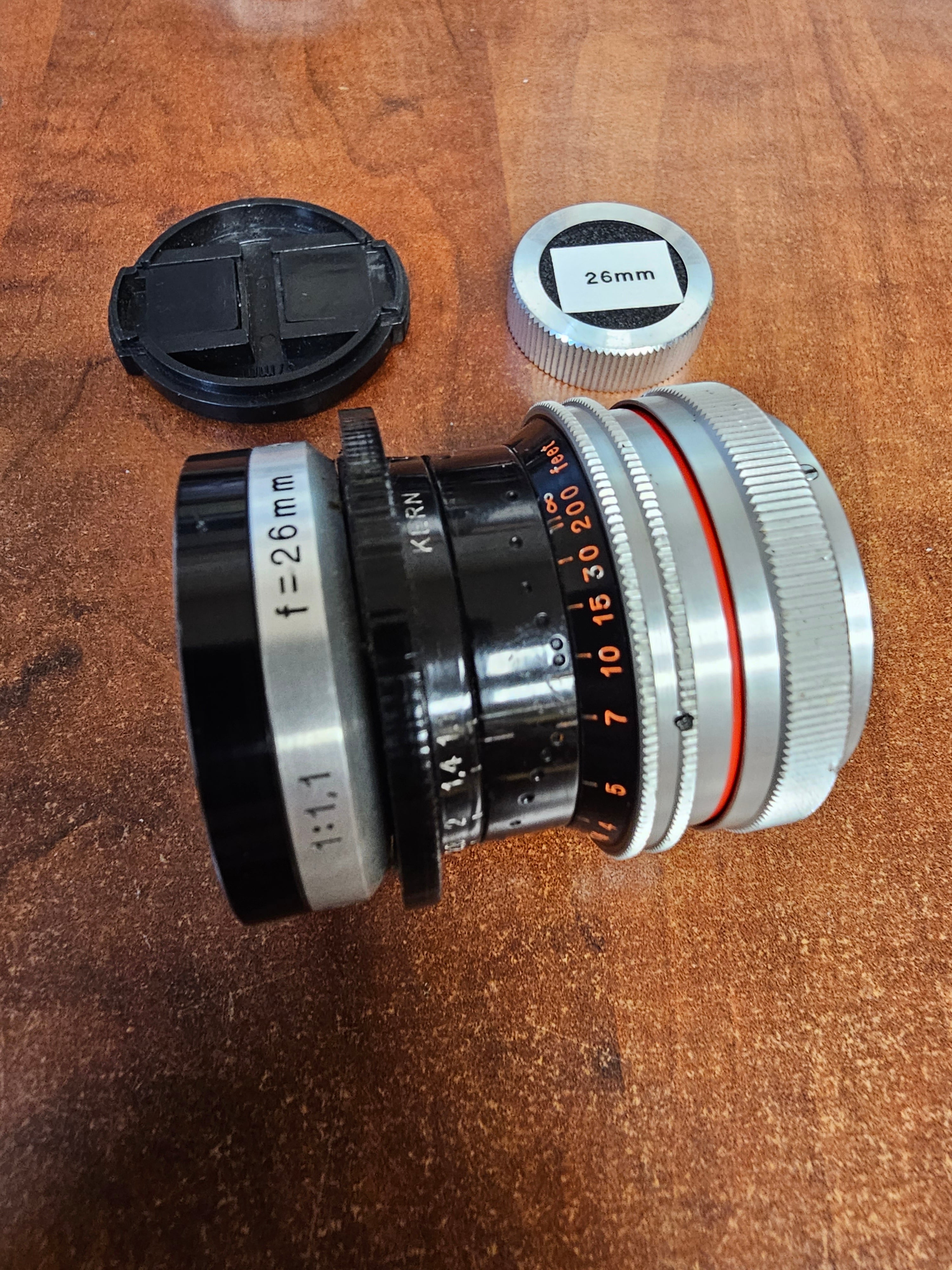 レンズ(単焦点) Kern Swiss  MACRO-SWITAR f=26mm H16RX Switar 26mm macro H16RX – TheVintageLensGuy