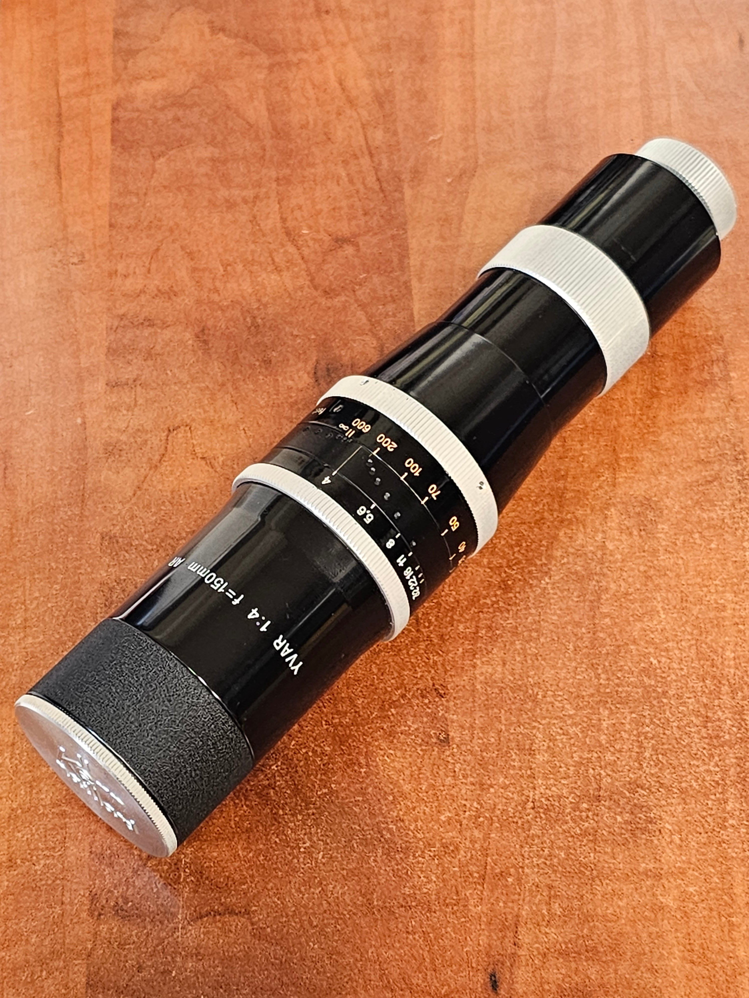 Yvar 150mm F4 AR C Mount lens S# 185445 – Du-All Camera