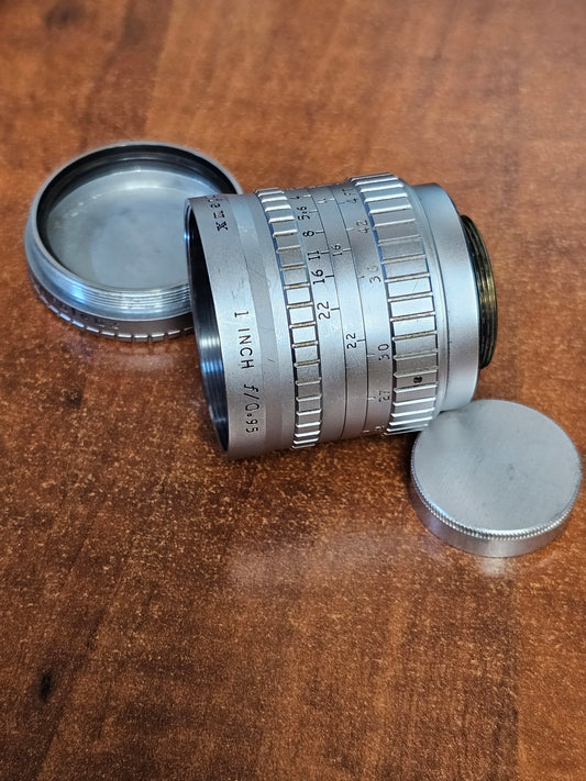 Bell And Howell - Angenieux 25mm (1") f0.95 C-Mount lens S# 380664