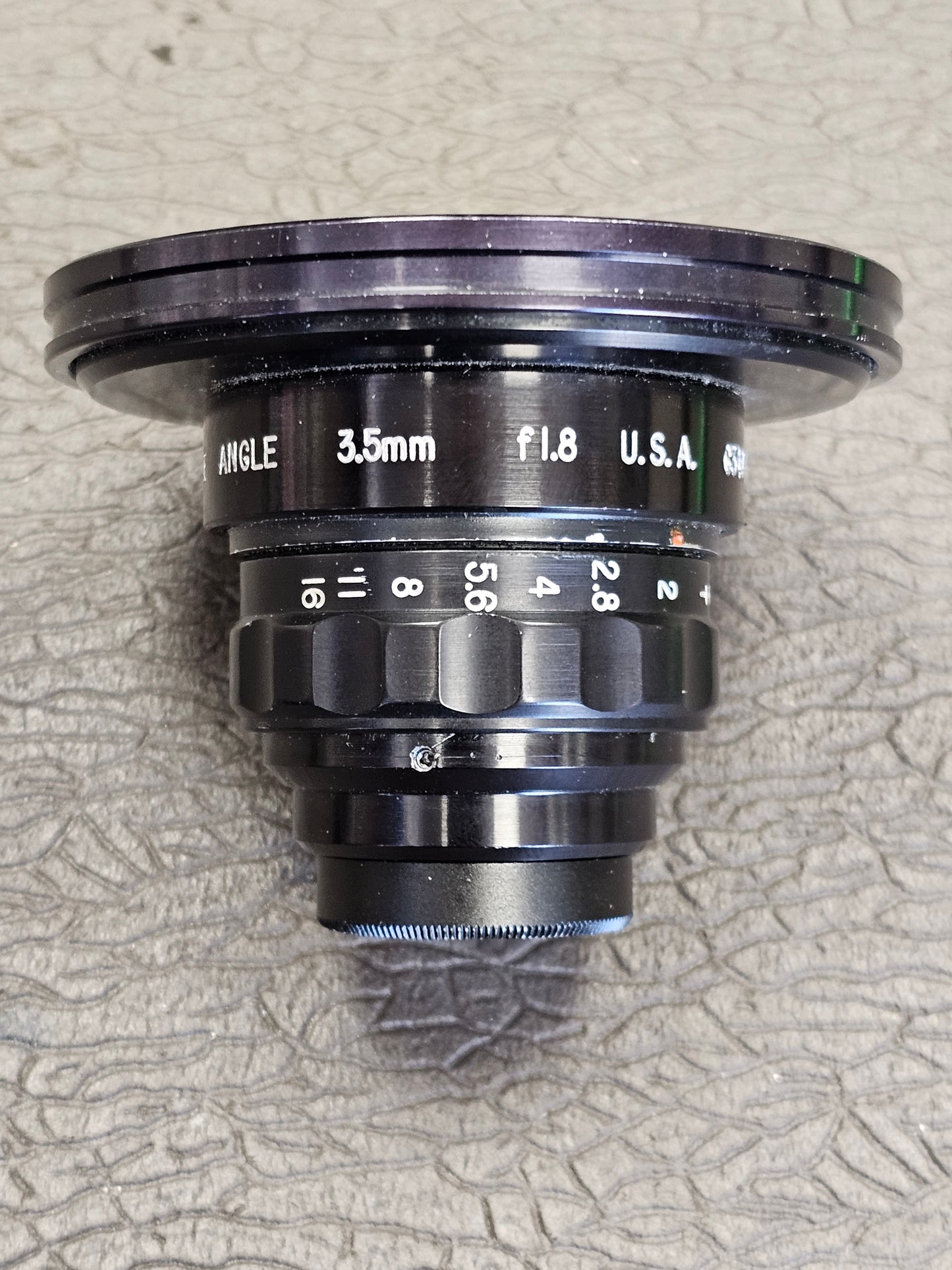 Century Extreme Wide Angle 3.5mm f/1.8/T2 C-Mount Lens S# C34971
