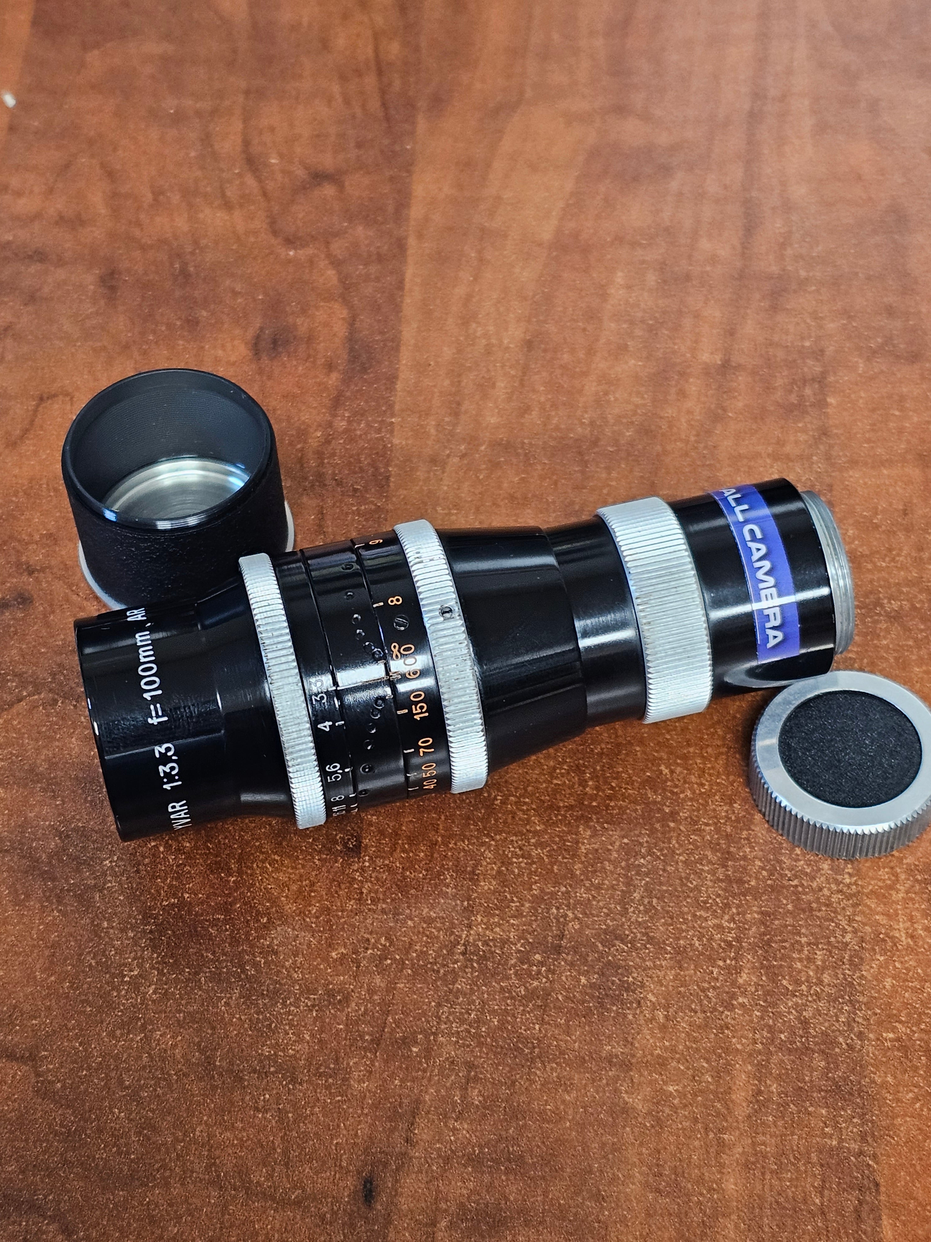 YVAR 100mm f/3.3 AR C-Mount lens S# 444651 – Du-All Camera