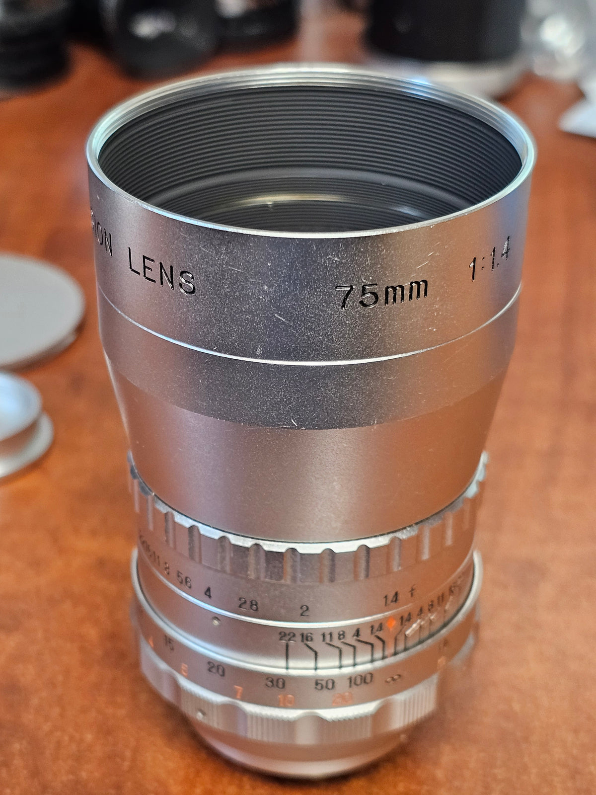 Cosmicar Cosmicar Television 75mm f/1.4 C-Mount S# 13550 – Du-All Camera