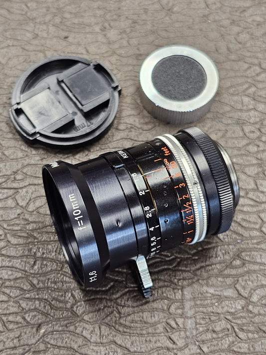 Switar 10mm f/1.6 Multicoated C-Mount Lens ( Black Version) S# 1145335