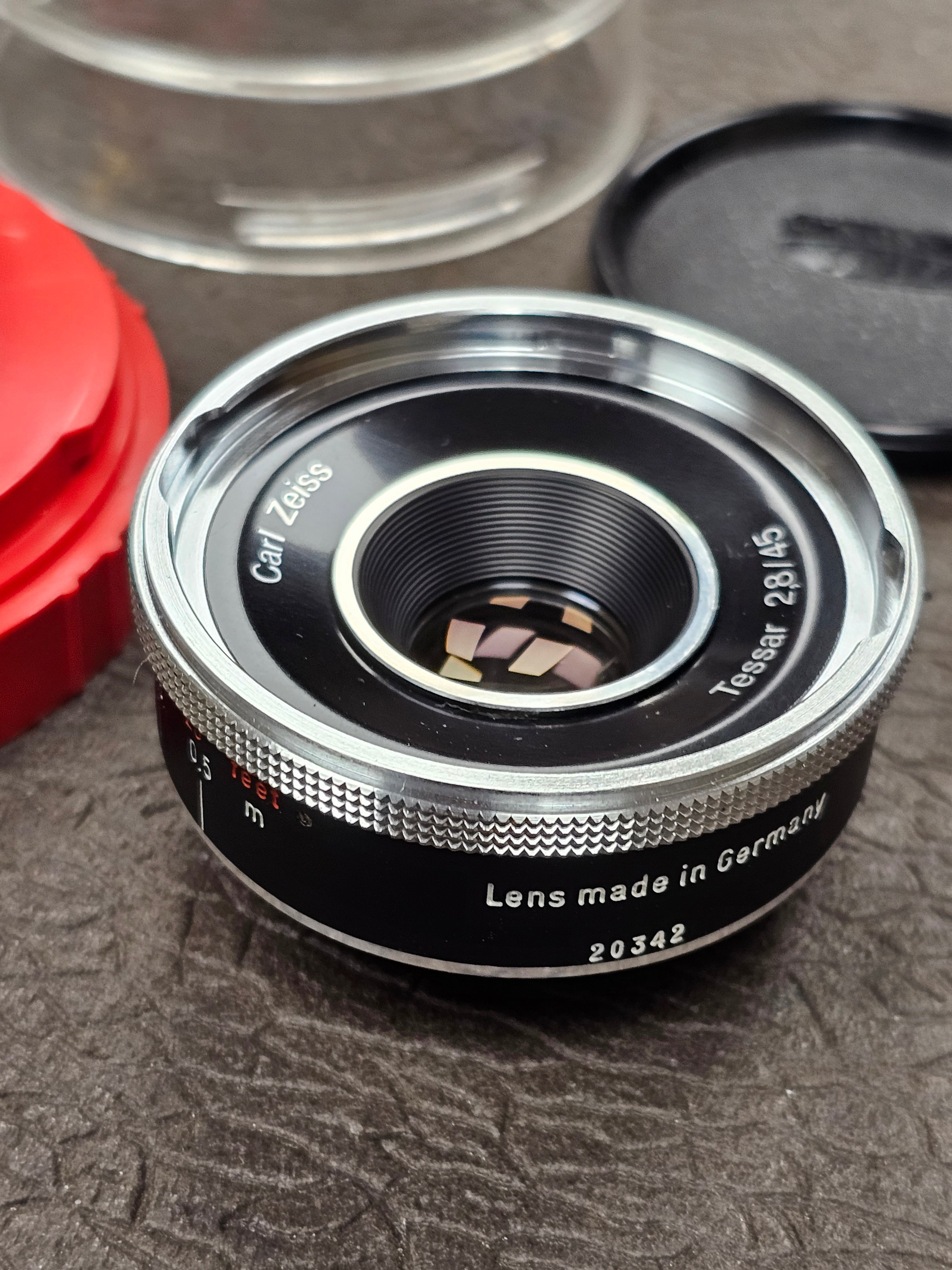 限定値引❗️美品CONTAX CarlZeiss Tessar45mmf2.8 MINT Contax Carl Zeiss Tessar T* 45mm F2.8 MMJ 100 Jahre