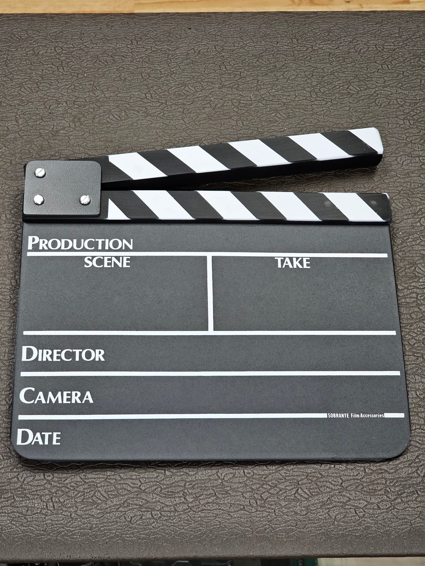 SOBRANTE 9.25" x 11" Standard Chalkboard Slate with B&W Clapper Sticks