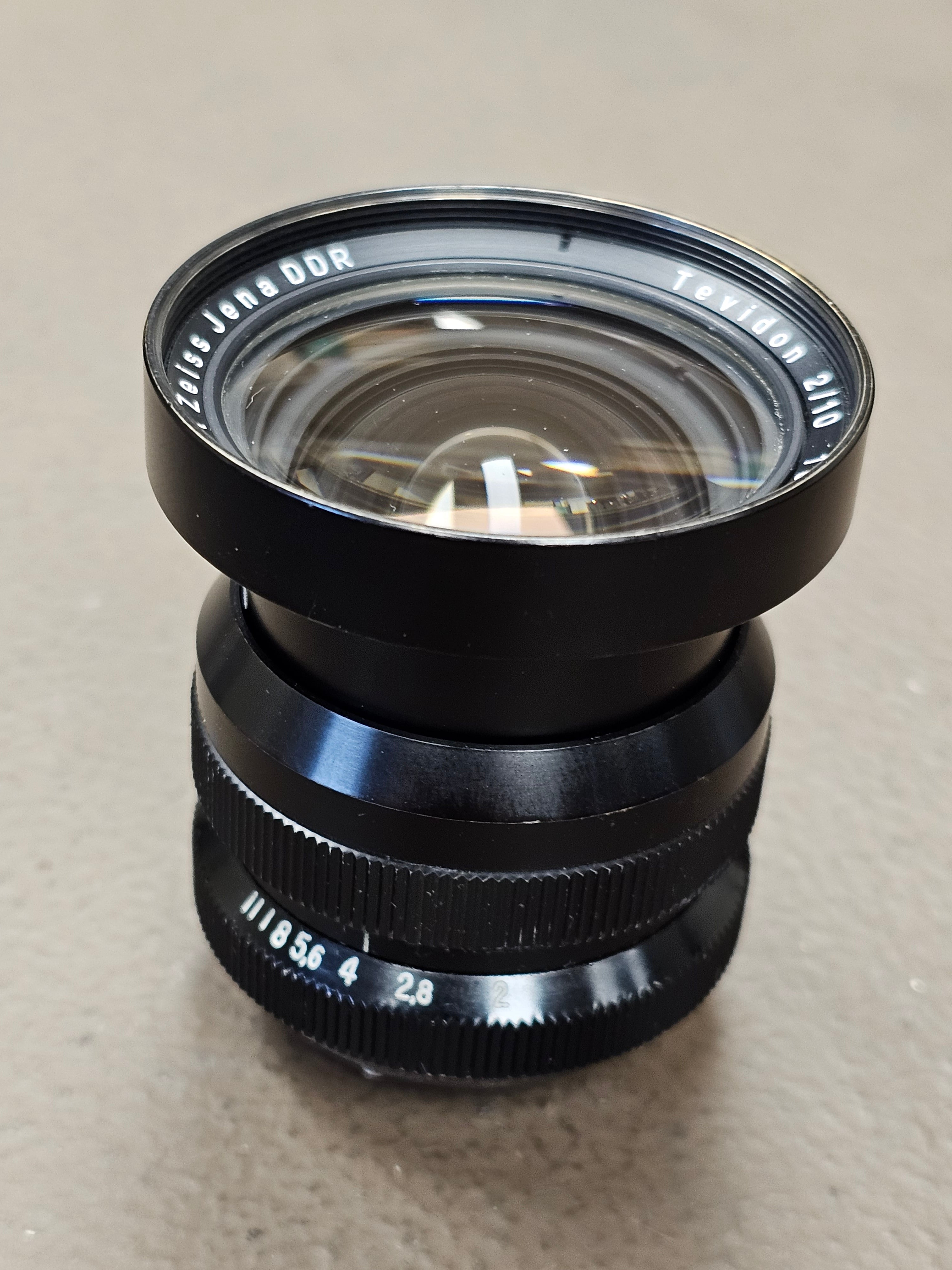 Carl Zeiss Jena DDR Tevidon 10mm f2 C-Mount Lens S# 10195444 – Du
