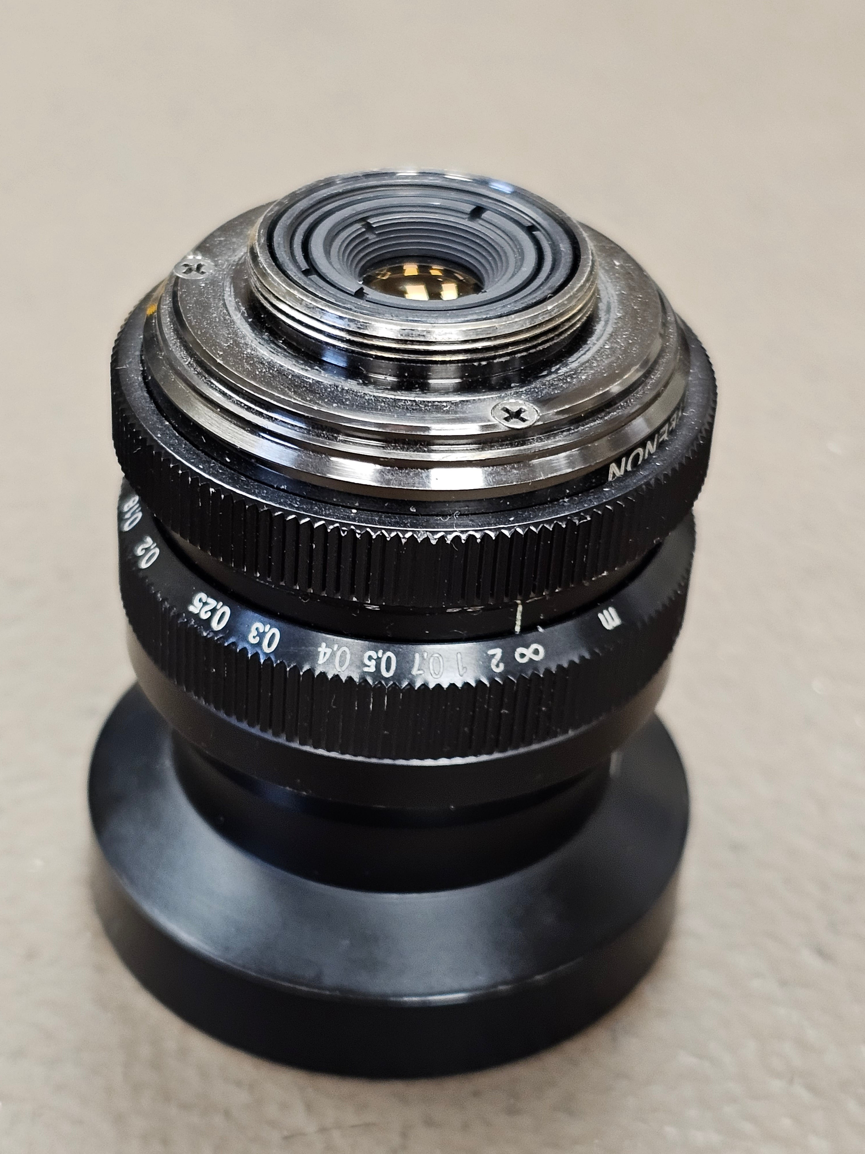 Carl Zeiss Jena DDR Tevidon 10mm f2 C-Mount Lens S# 10195444 – Du
