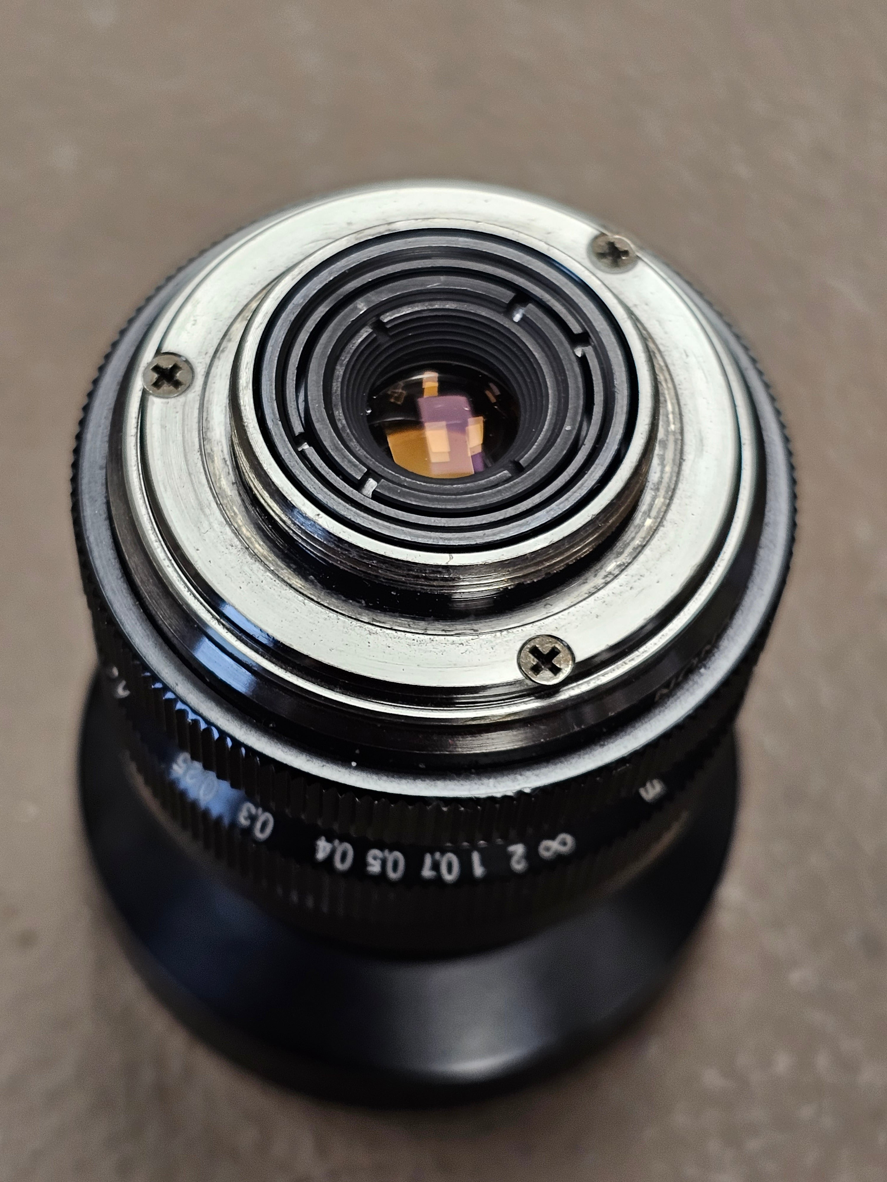Carl Zeiss Jena DDR Tevidon 10mm f2 C-Mount Lens S# 10195444 – Du
