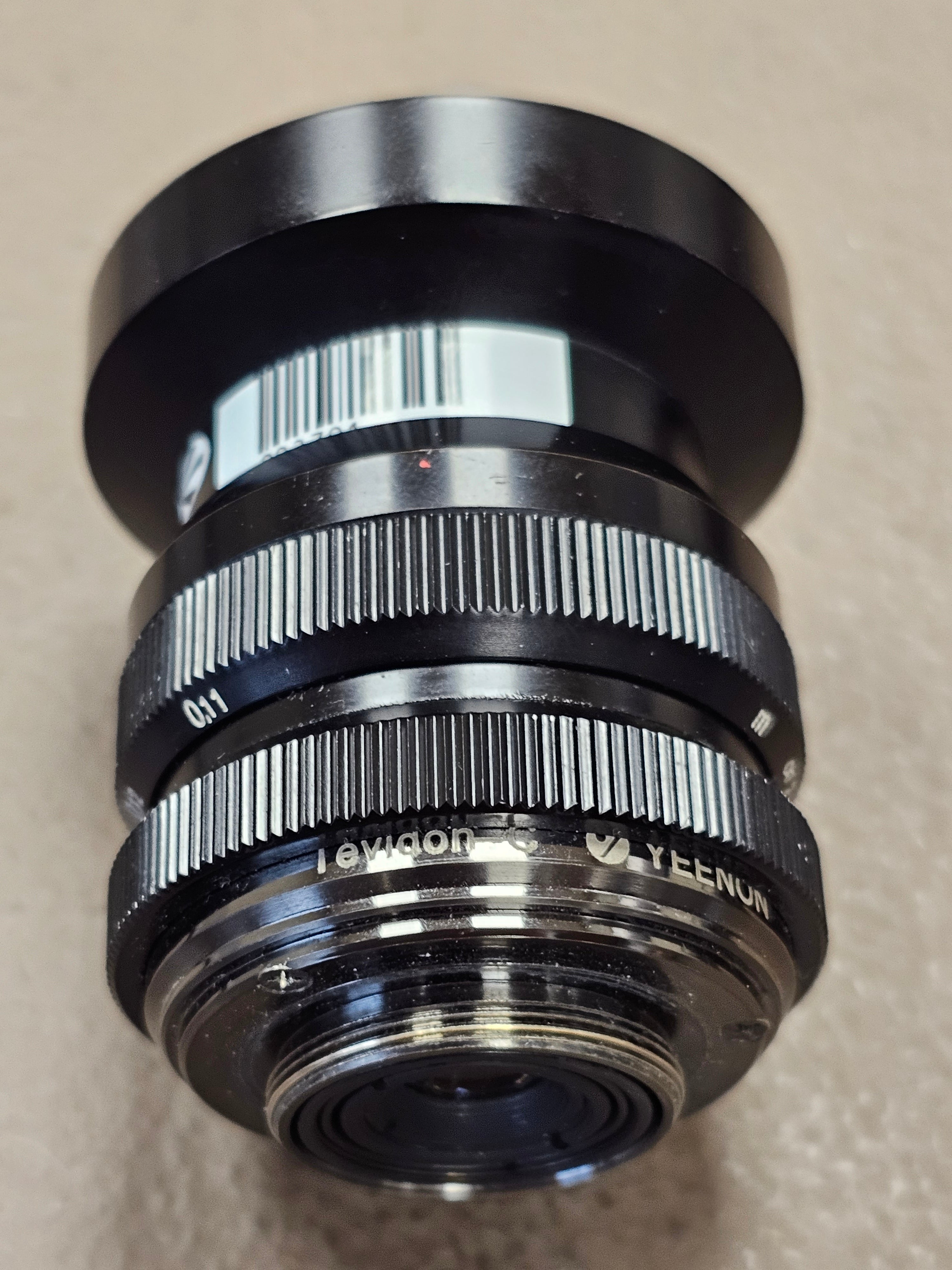 Carl Zeiss Jena DDR Tevidon 10mm f2 C-Mount Lens S# 10195444 – Du