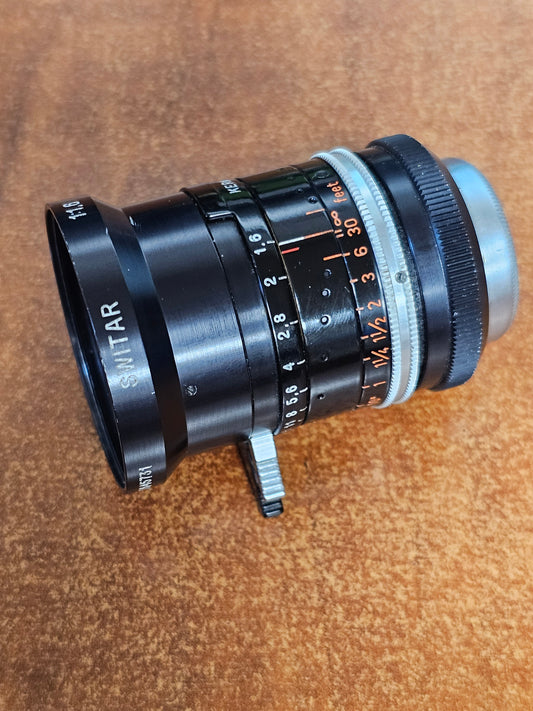 Switar 10mm f/1.6 Multicoated C-Mount ( Black Version) S# 1145731