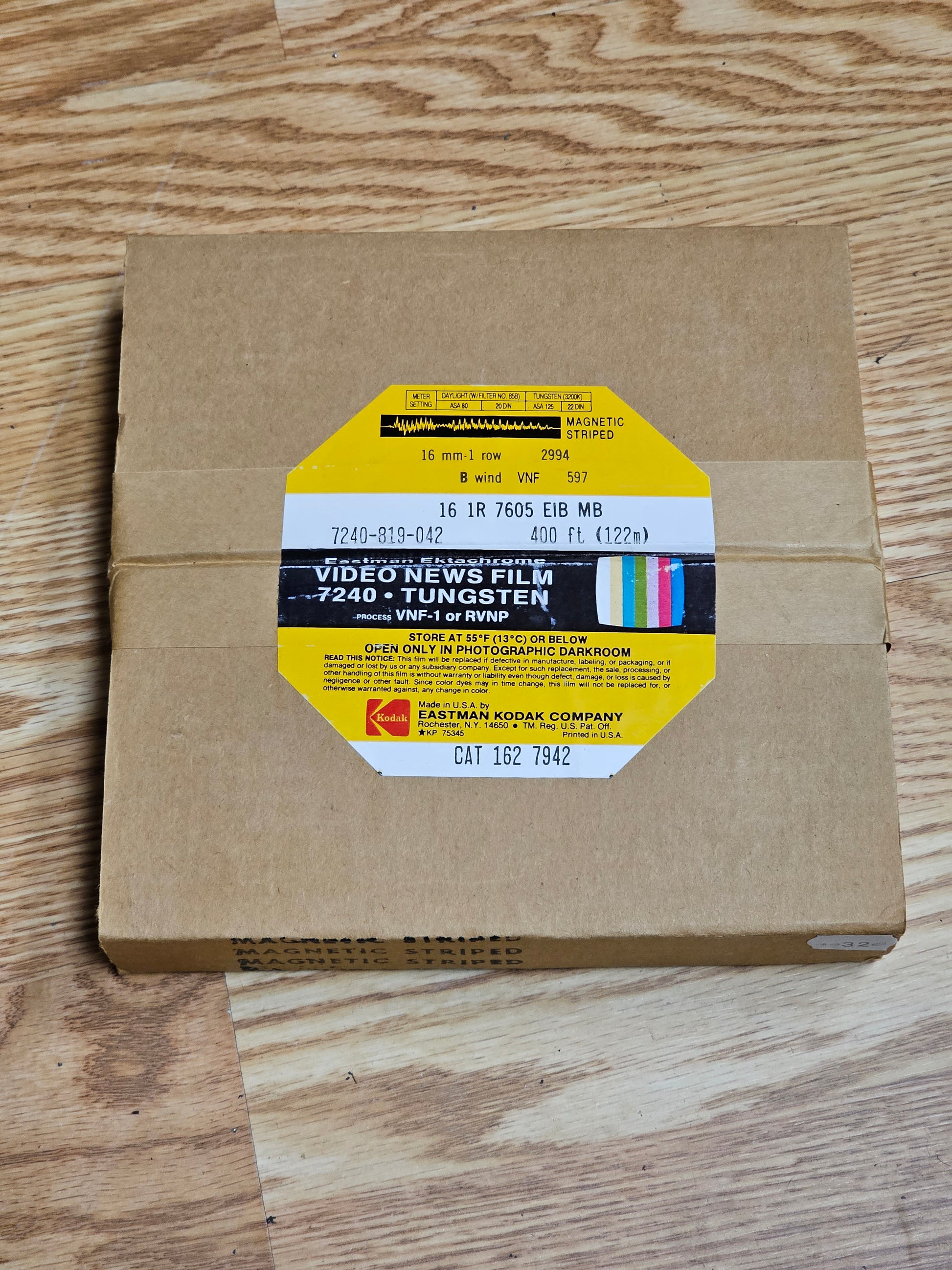 KODAK 7240 Ektachrome 16mm 400' Video News Color Magnetic Sound Film Expired Stock