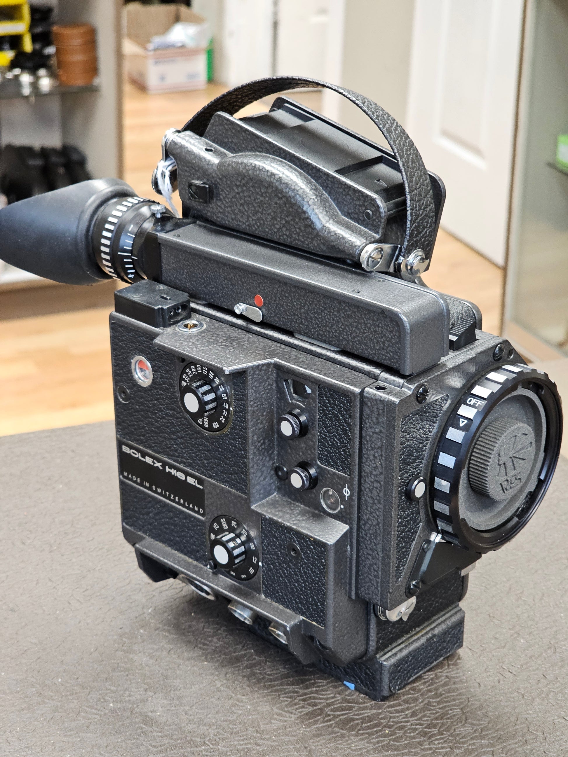 Bolex Super 16 EL Mark III Camera body with 13x Viewfinder S# 313127