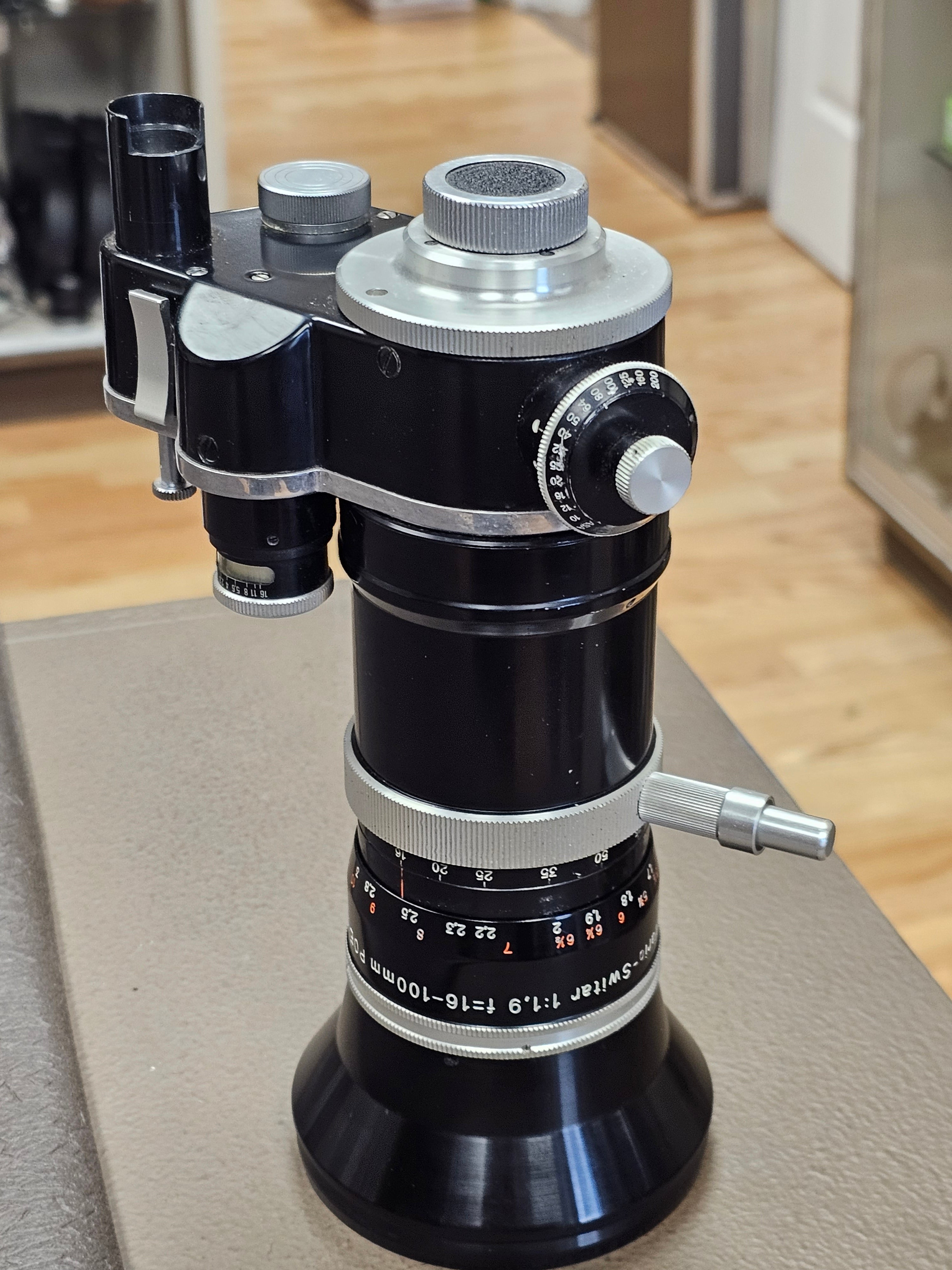 Kern Vario-Switar 16-100mm f1.9 POE H16RX C-Mount S# 1116255 – Du