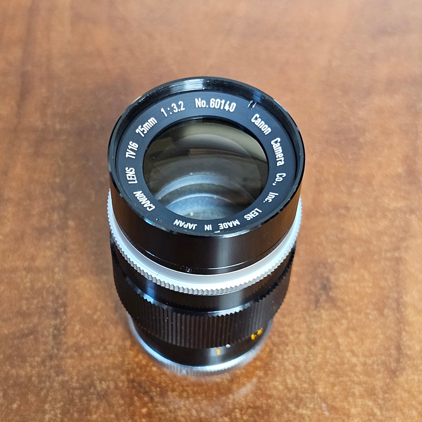 Canon TV-16 75mm T3.2 C-Mount lens S# 60140
