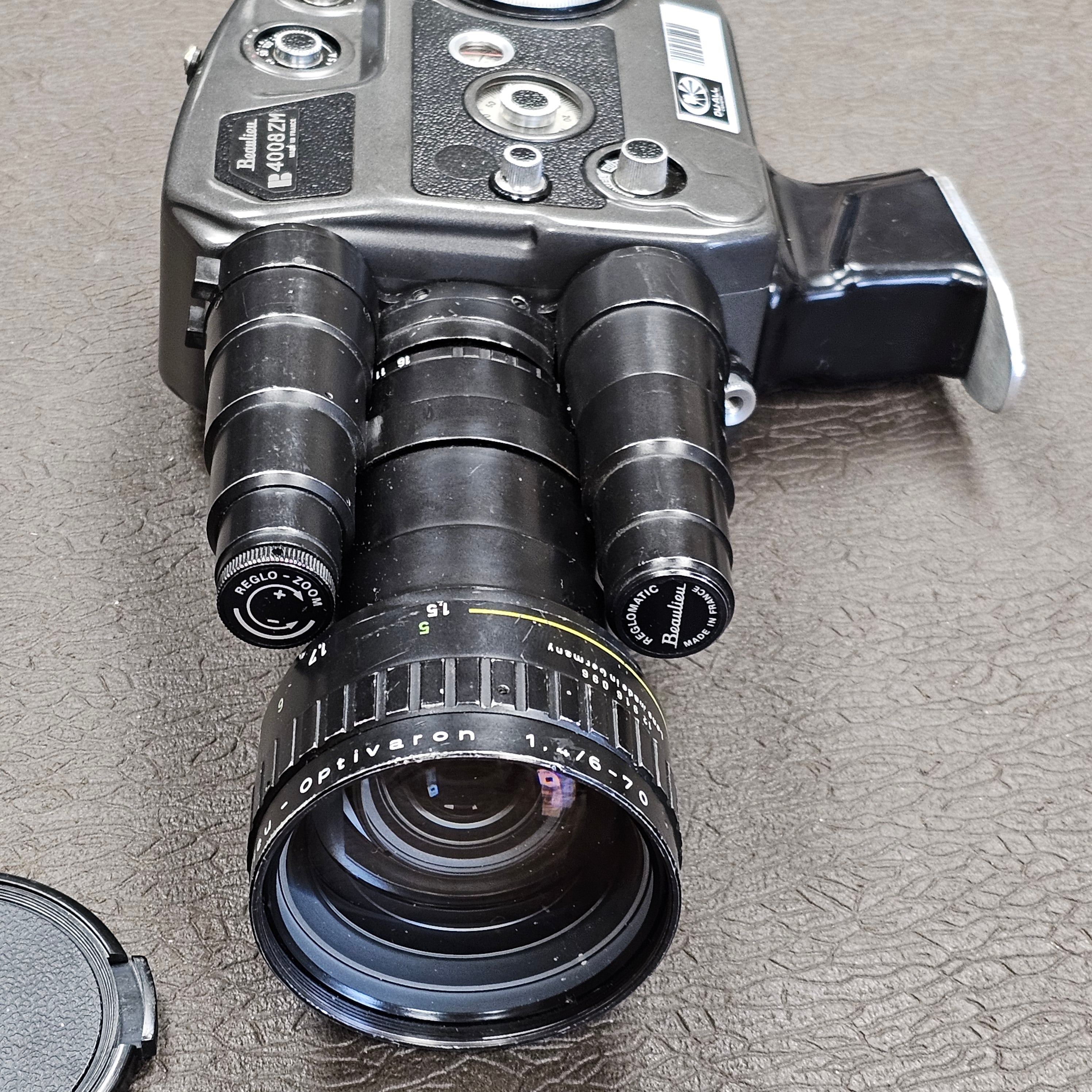 フィルムカメラ Beaulieu 4008 ZM II +Schneider Optivaron American Restoration Beaulieu 4008 with New Hand Grip – Pro8mm
