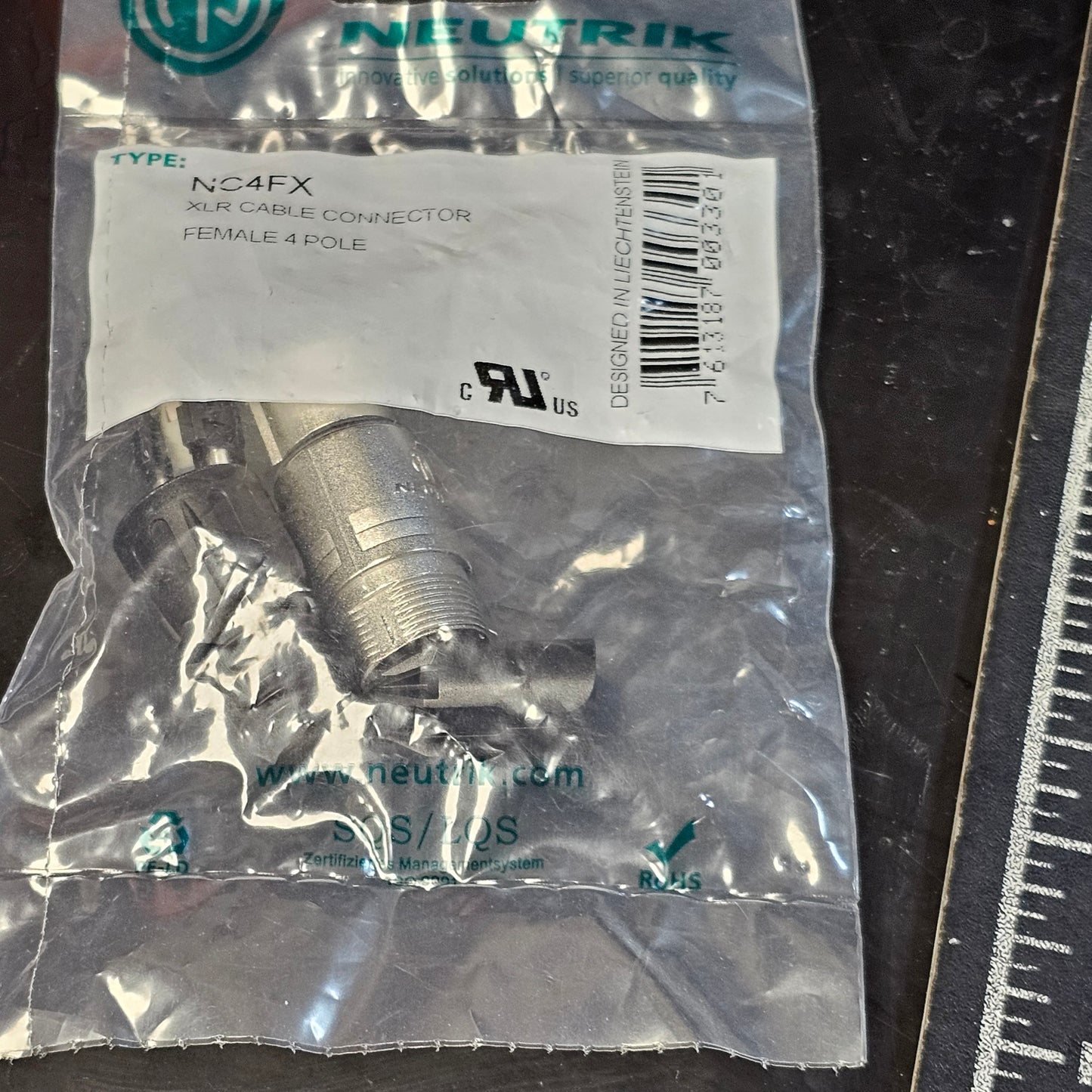 Neutrik NC4FX 4-pin XLR Female connector