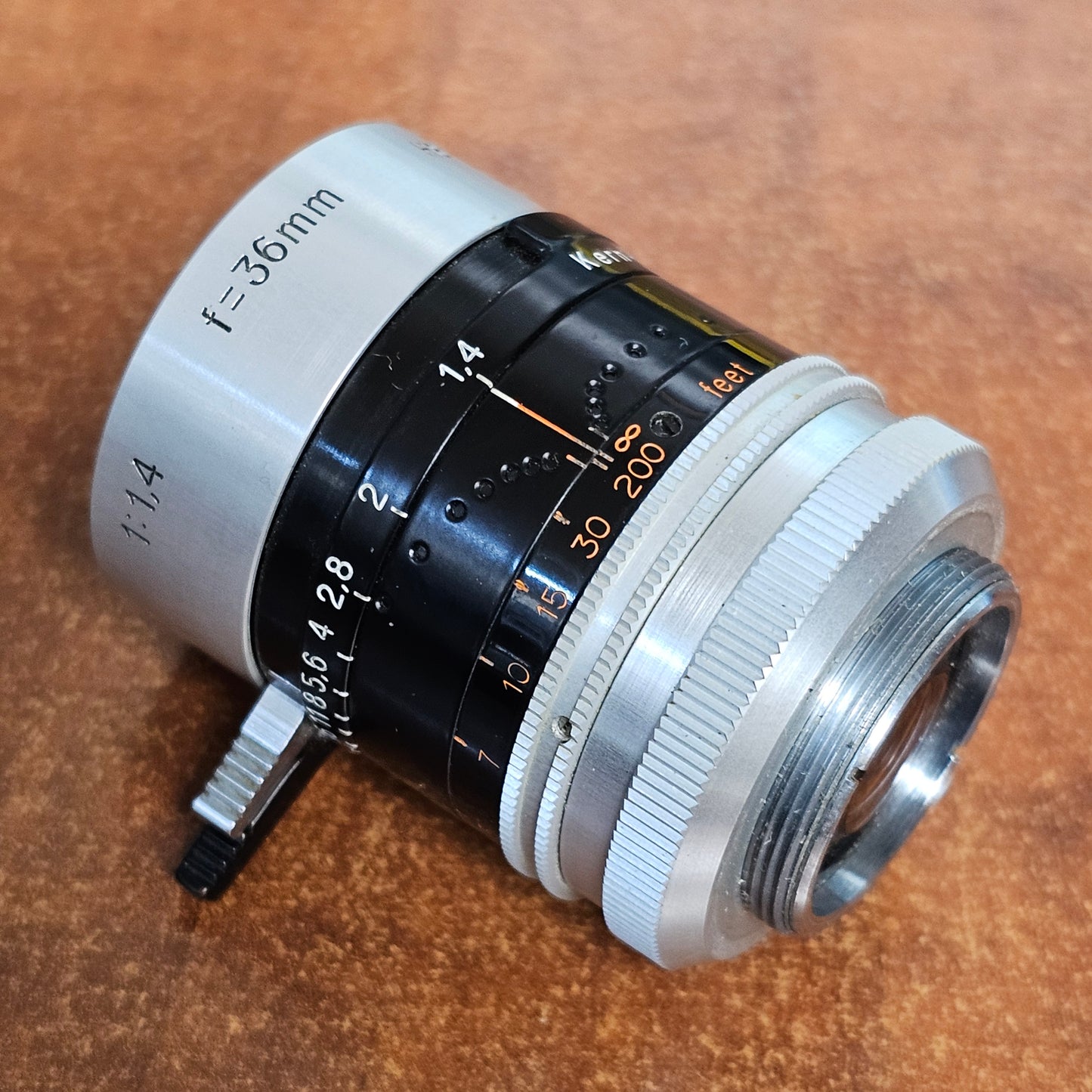Switar Macro Preset 36mm f1.4 H8 RX C-Mount Lens S# 877442