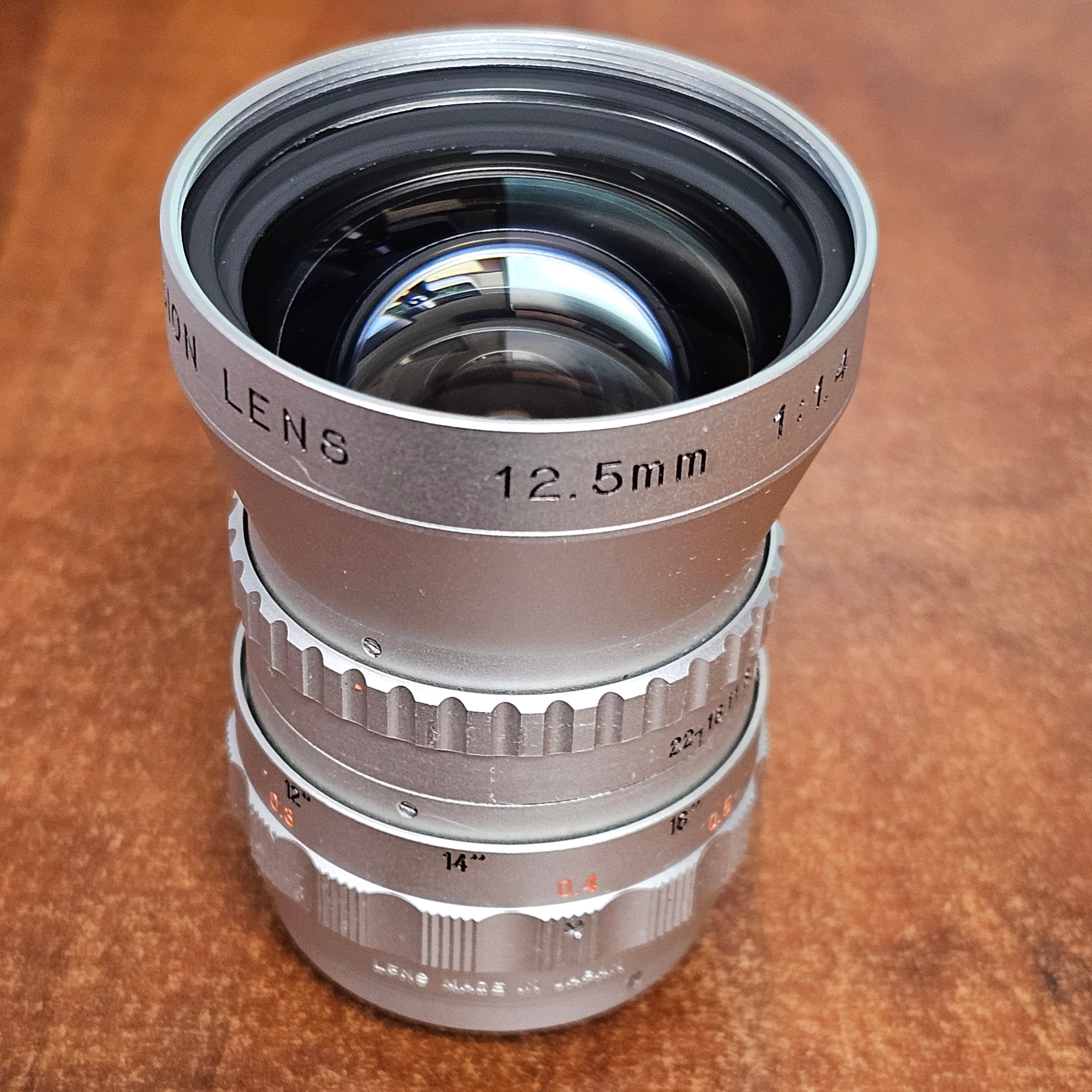 【 COSMICAR 50mm f/1.4 シルバー 】 COSMICAR 50mm F1.4 CCTV Lens | C mount | Manual Focus | f/1.4