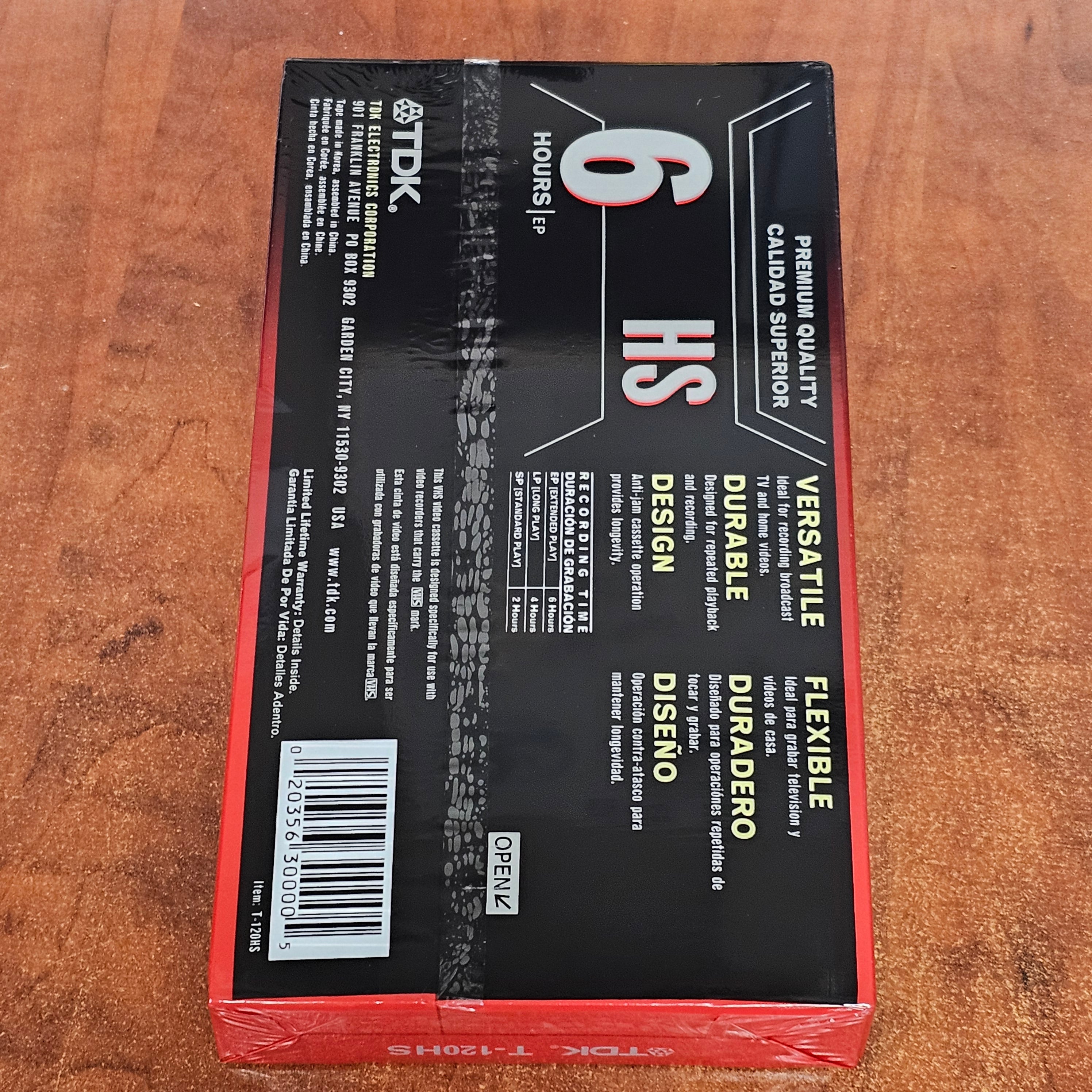 TDK HS T-120 VHS Cassette - 6 Hours – Du-All Camera