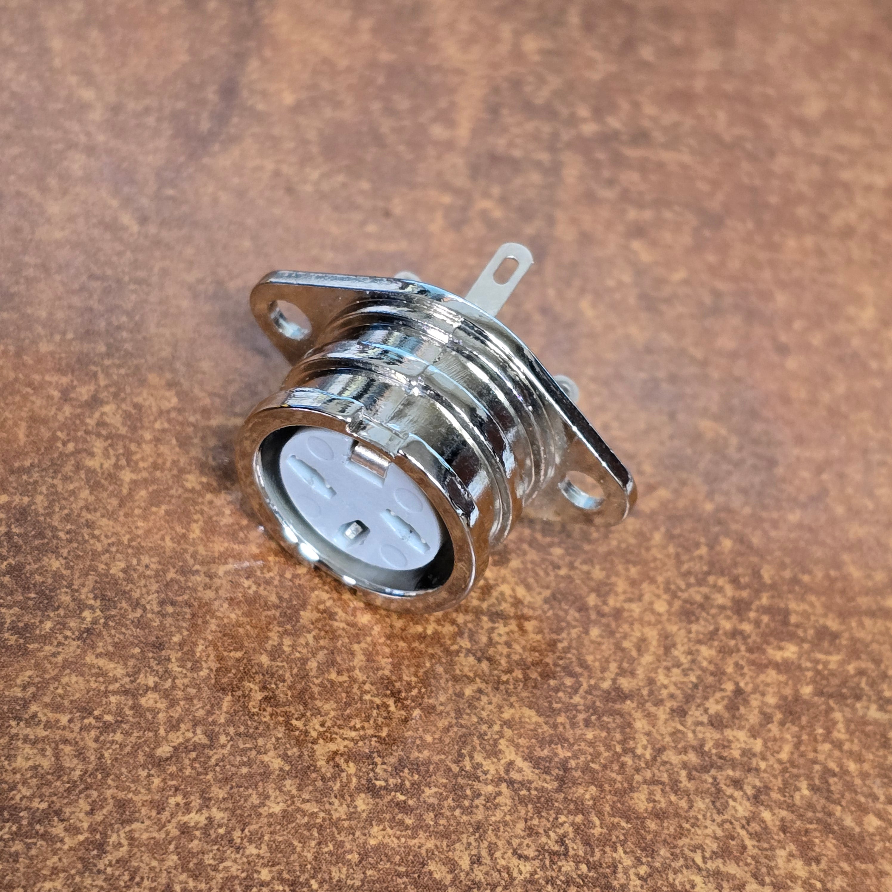 3-pin DIN Female Panel Mount connector – Du-All Camera