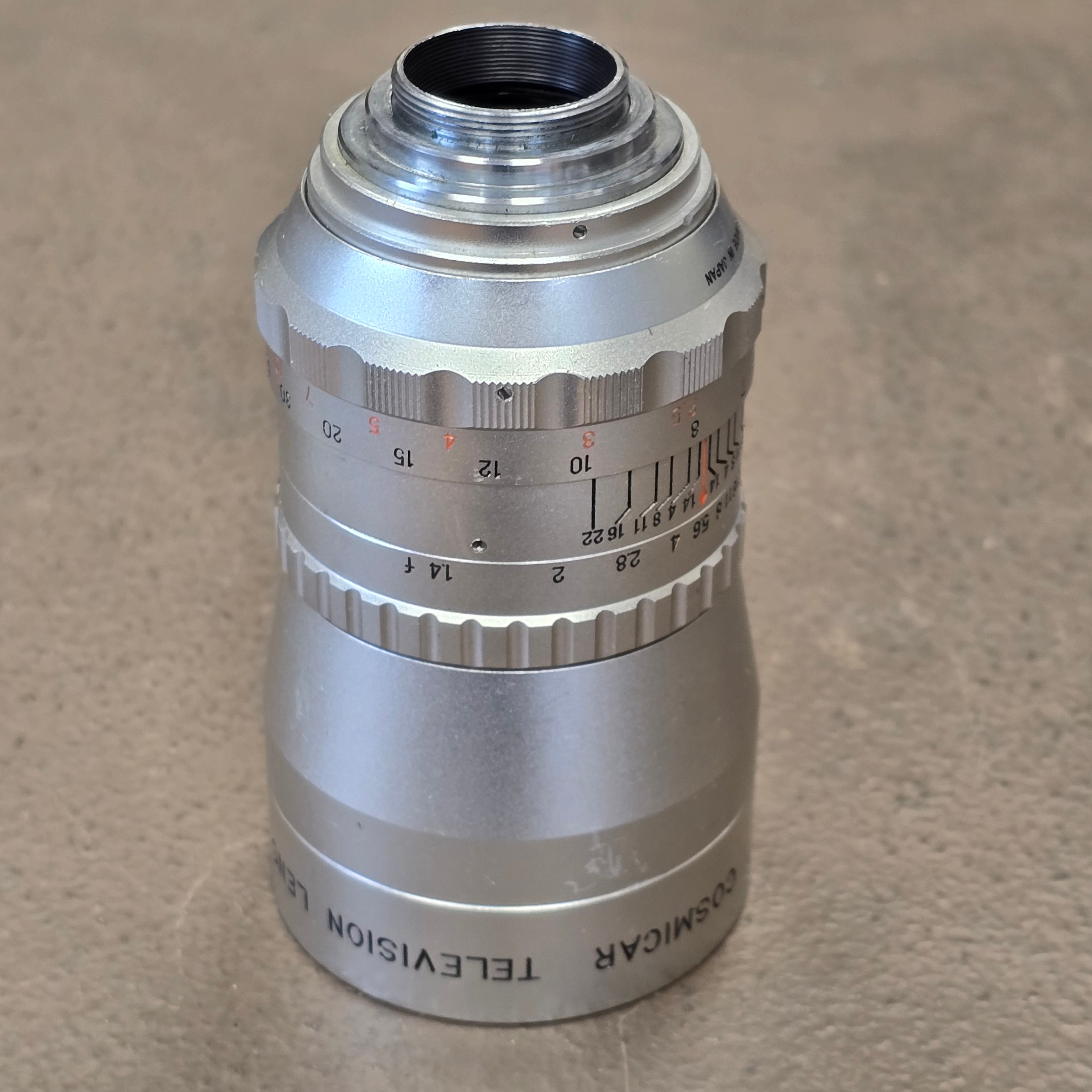 Cosmicar Television 75mm f1.4 C-Mount Lens S# 13107 – Du-All