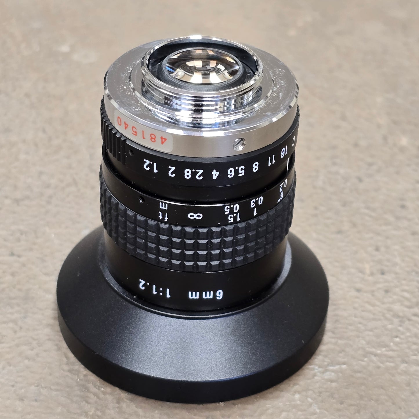 Ricoh 6mm F1.2 TV C-Mount Lens S# 481540