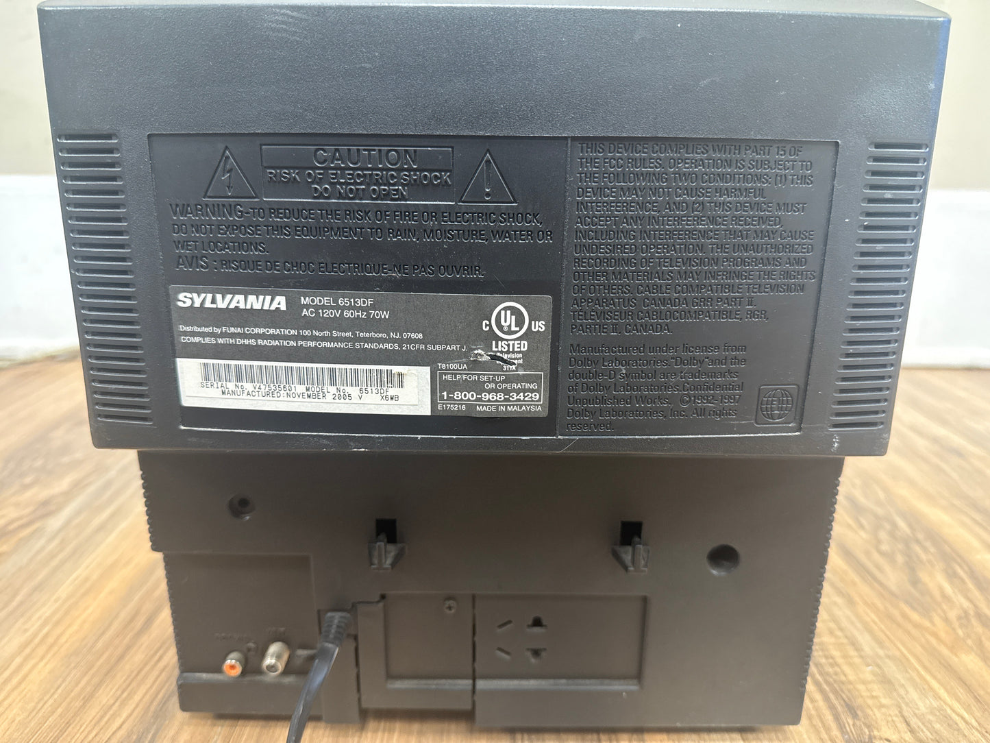 Sylvania Monitor/DVD Player Model 6513DF (used)