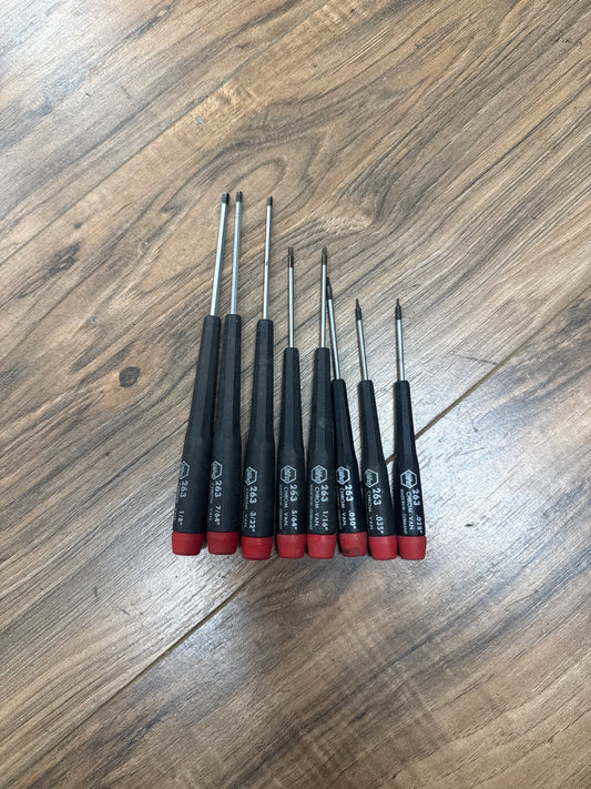 Wiha 26391 Screwdriver Set, Hex Inch With Precision Handle, 8 Piece (used)