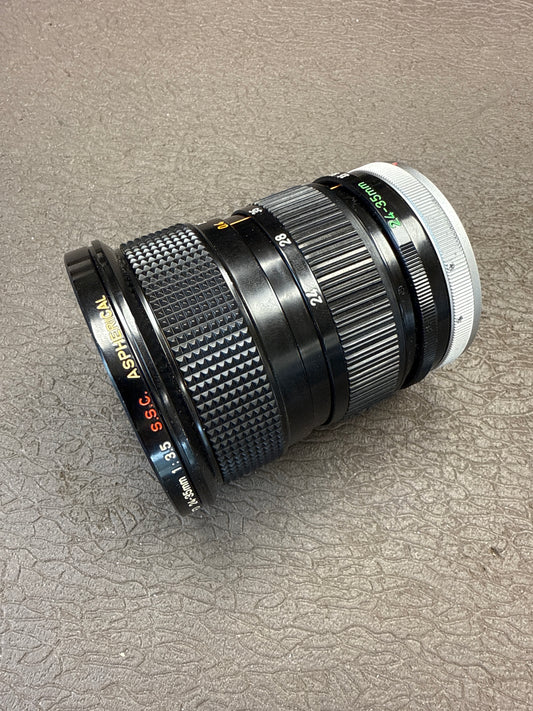 Canon FD 24-35mm f/3.5 S.S.C. Aspherical Zoom Lens S# 13493