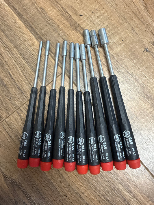 Wiha 26591 Precision Inch Nut Driver Set Metric, 10 Piece (used)