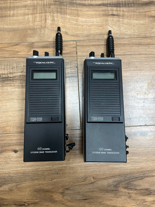 2 - Realistic TRC-216 Transceiver Radio Walkie-Talkie Handheld 40-Channel