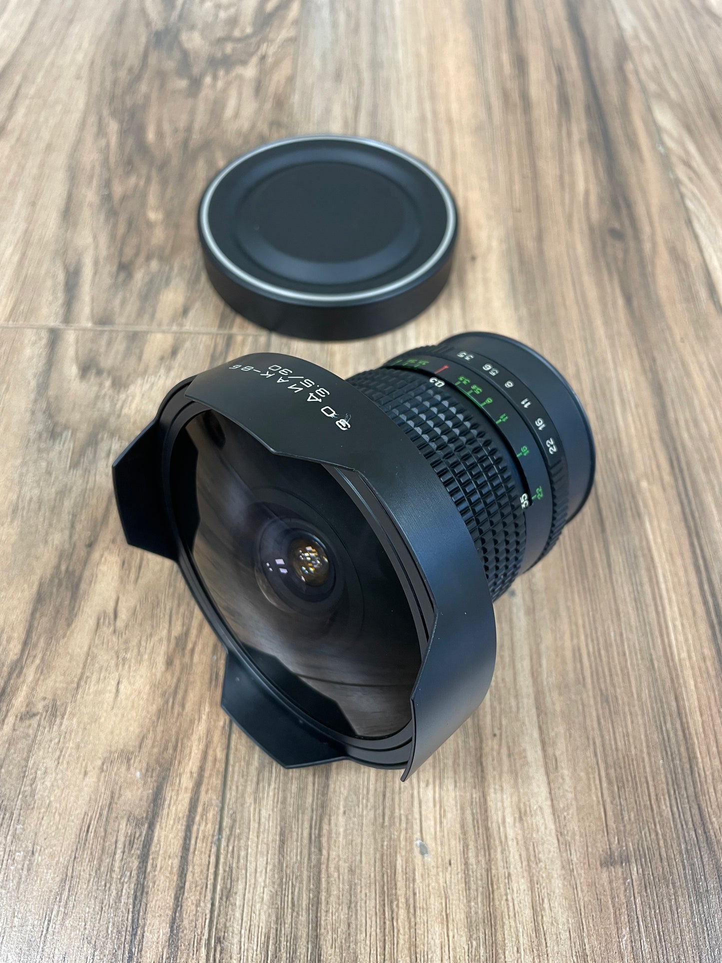 Zodiak-8b 30mm f3.5 P6 Mount Medium Format Wide Angle Fisheye Soviet Lens S# 860798 w/ Filters