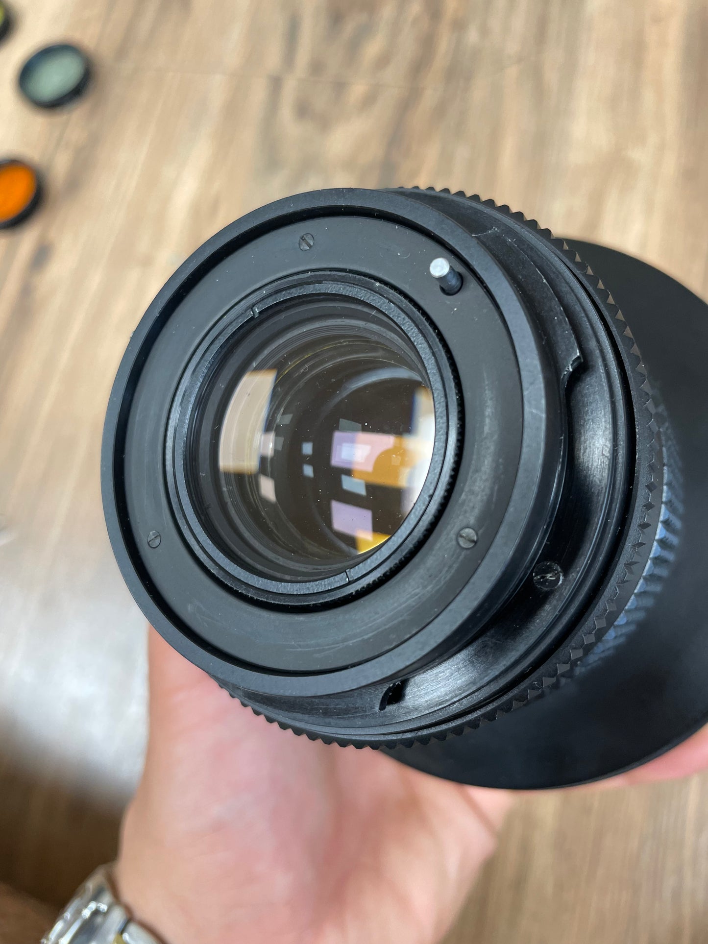 Zodiak-8b 30mm f3.5 P6 Mount Medium Format Wide Angle Fisheye Soviet Lens S# 860798 w/ Filters